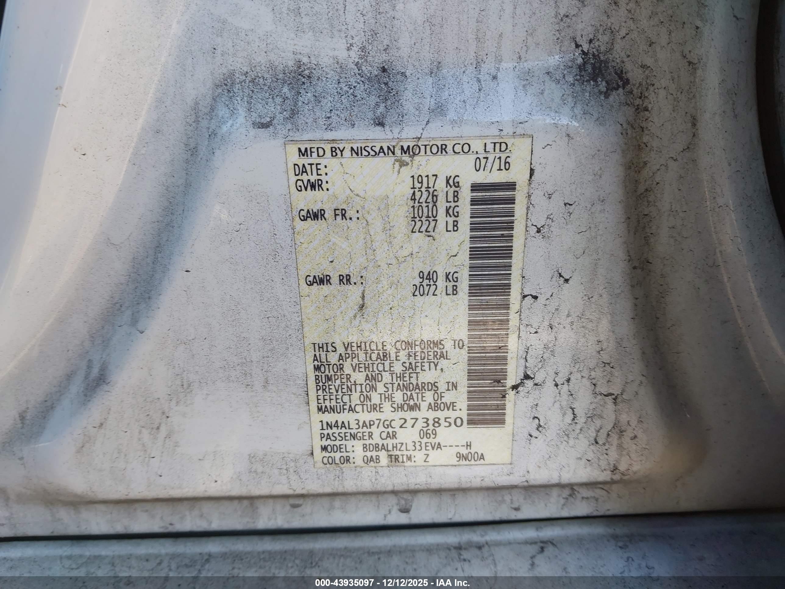 NISSAN ALTIMA image 9
