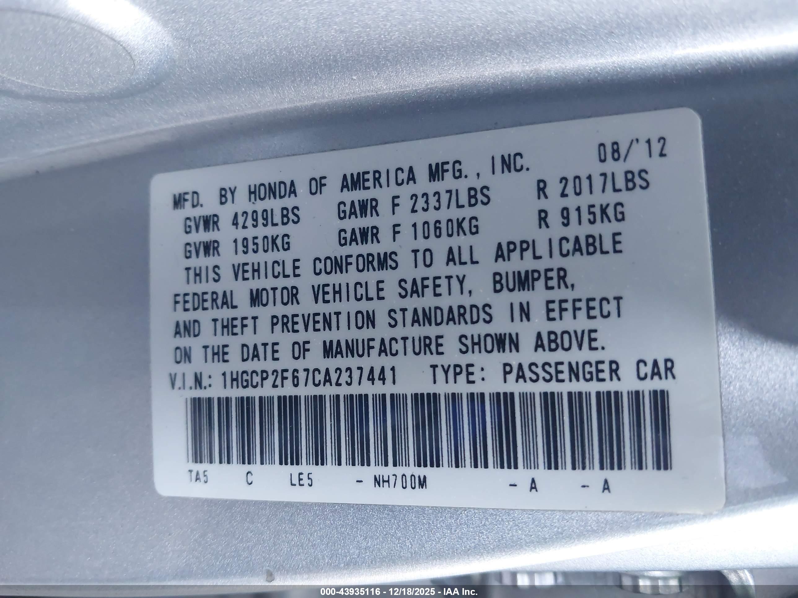 HONDA ACCORD image 9