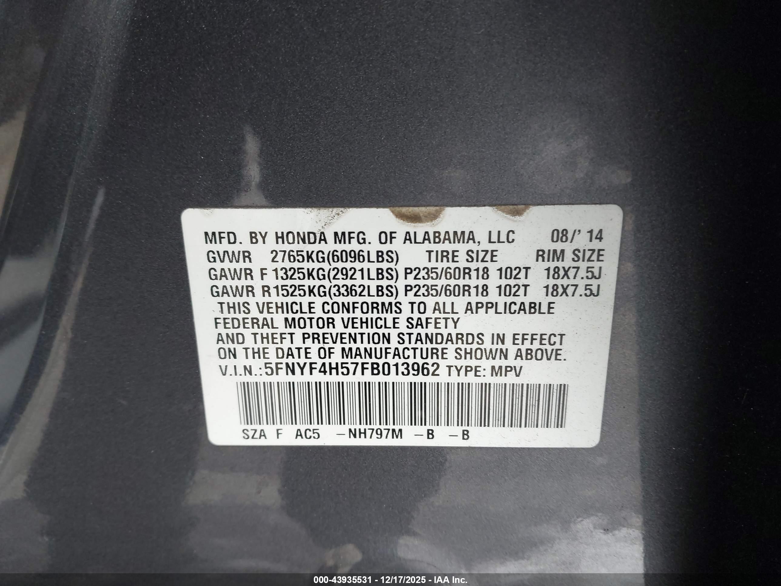 HONDA PILOT image 9
