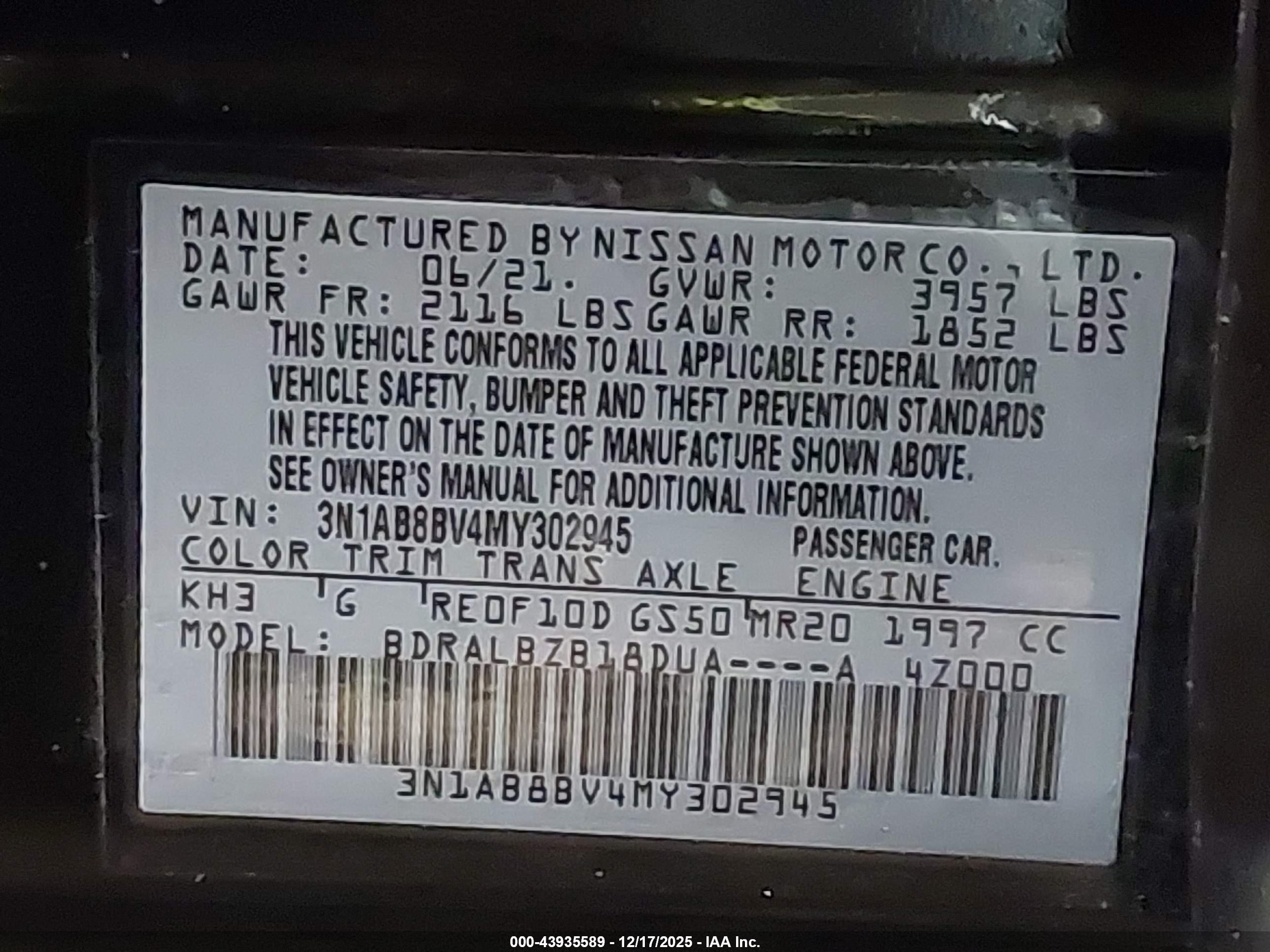 NISSAN SENTRA image 9