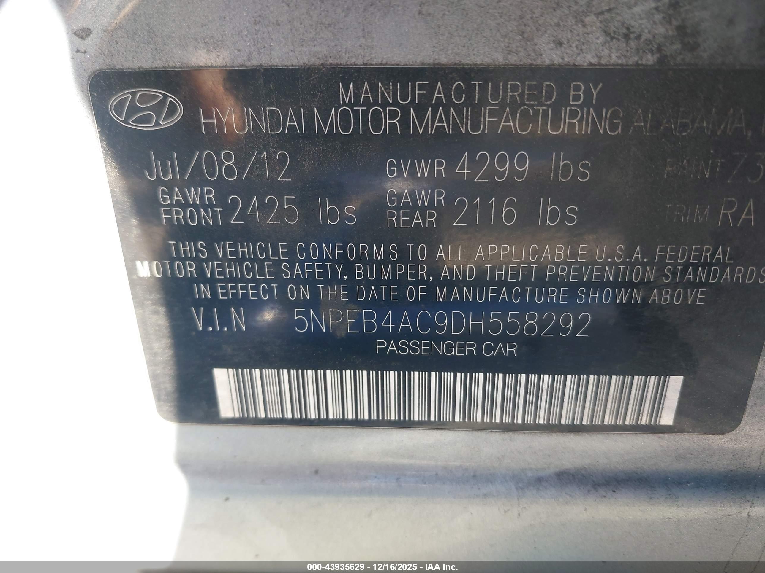 HYUNDAI SONATA image 9