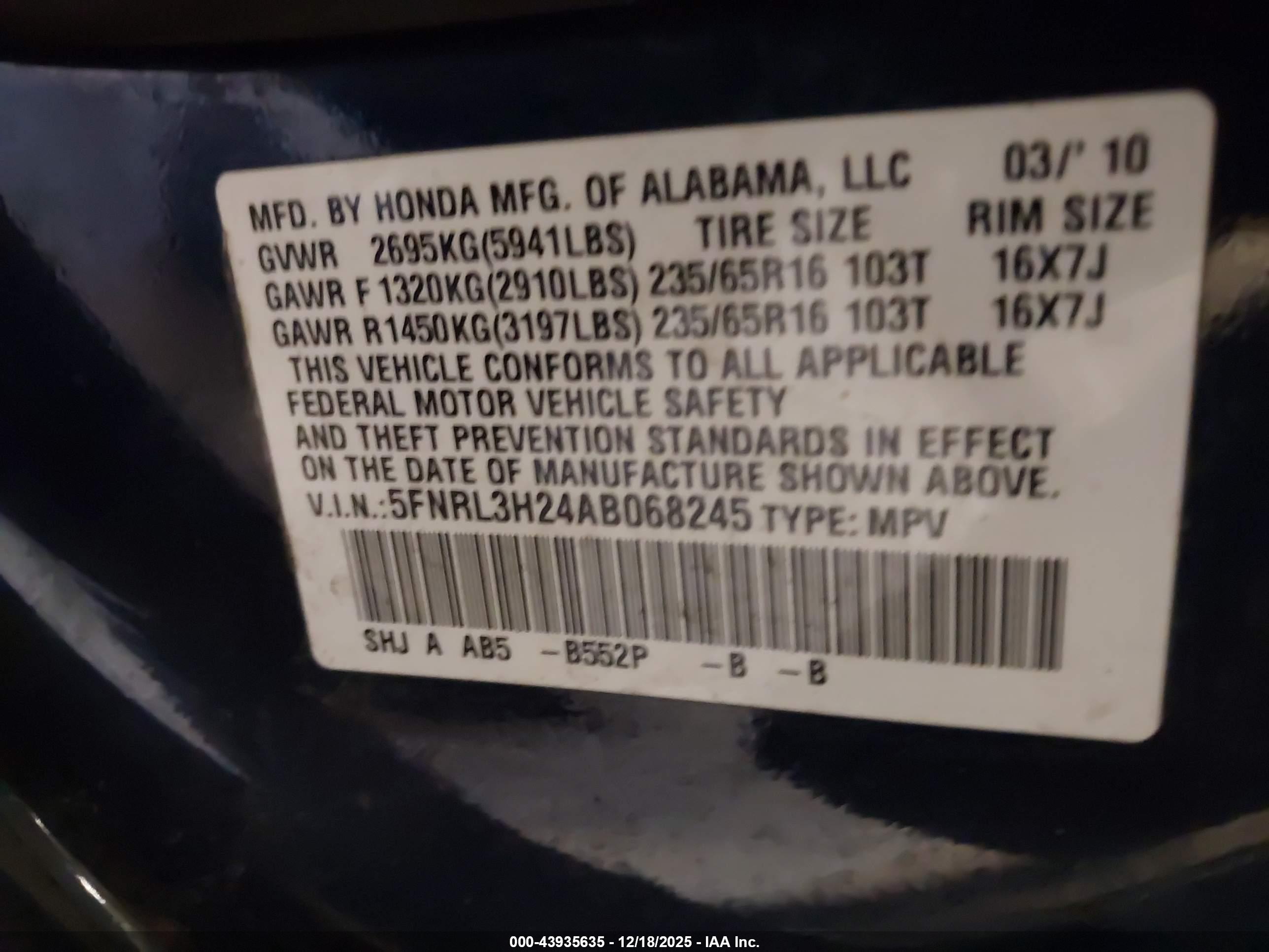 HONDA ODYSSEY image 9
