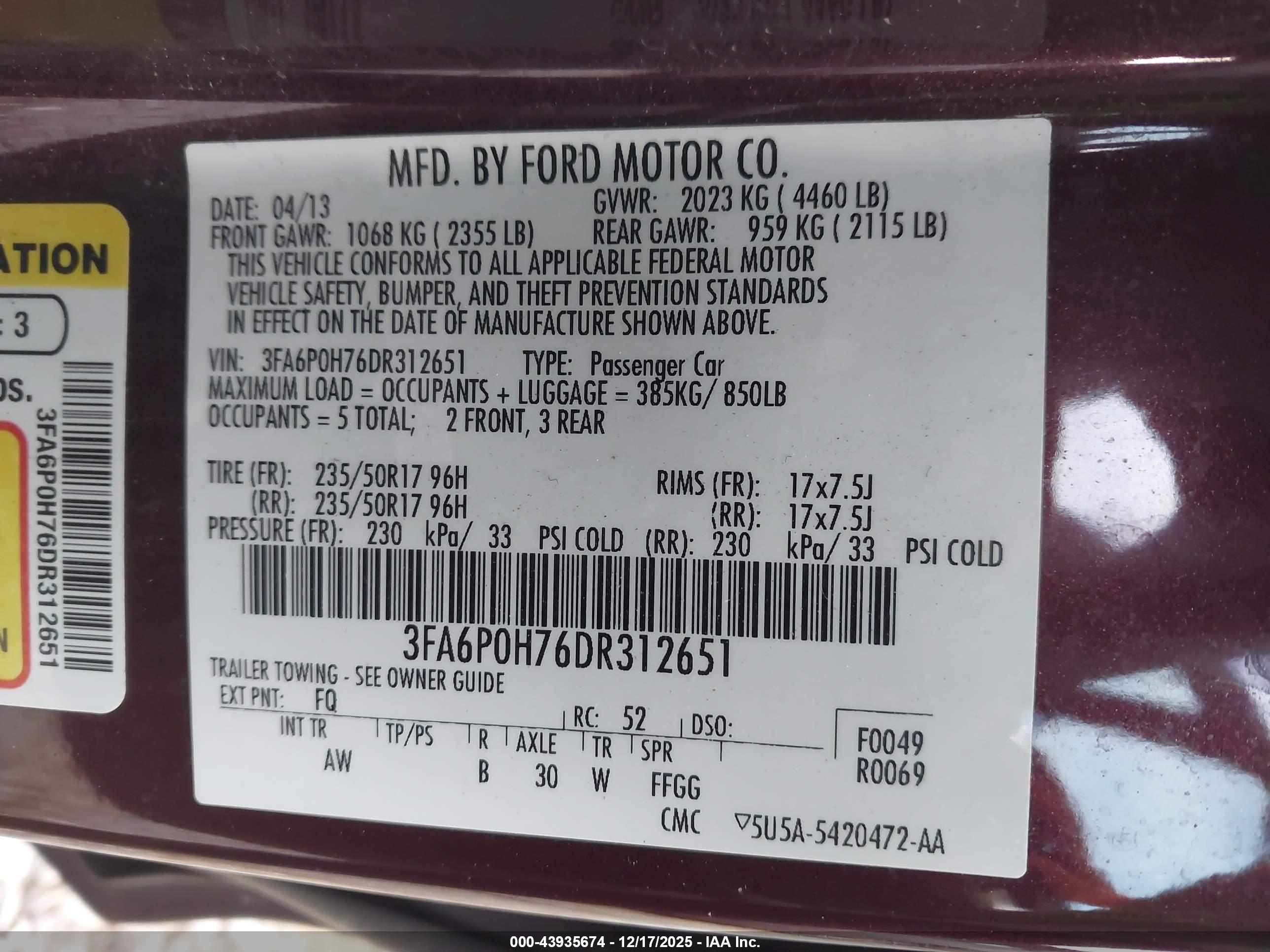 FORD FUSION image 9