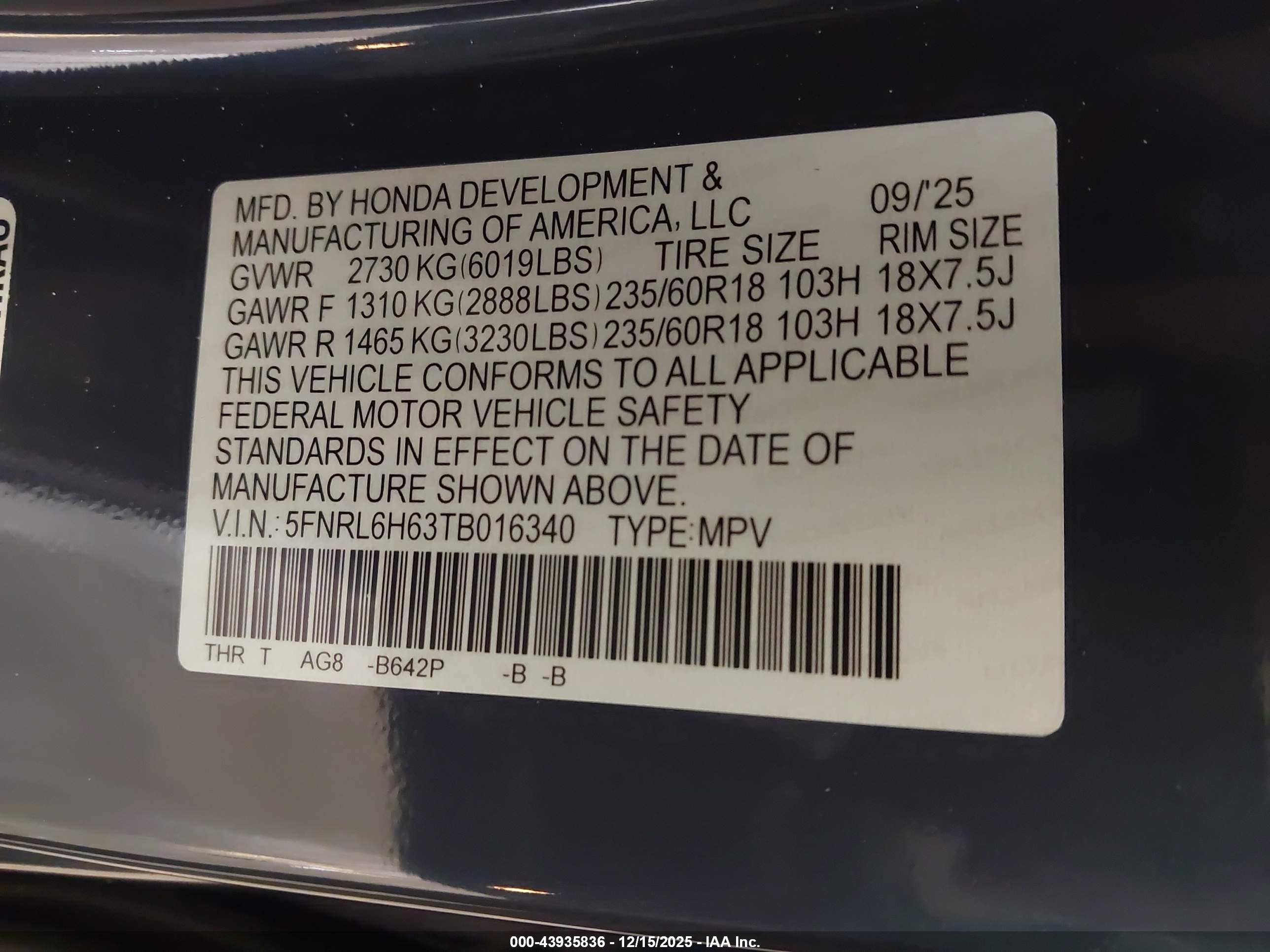 HONDA ODYSSEY image 9