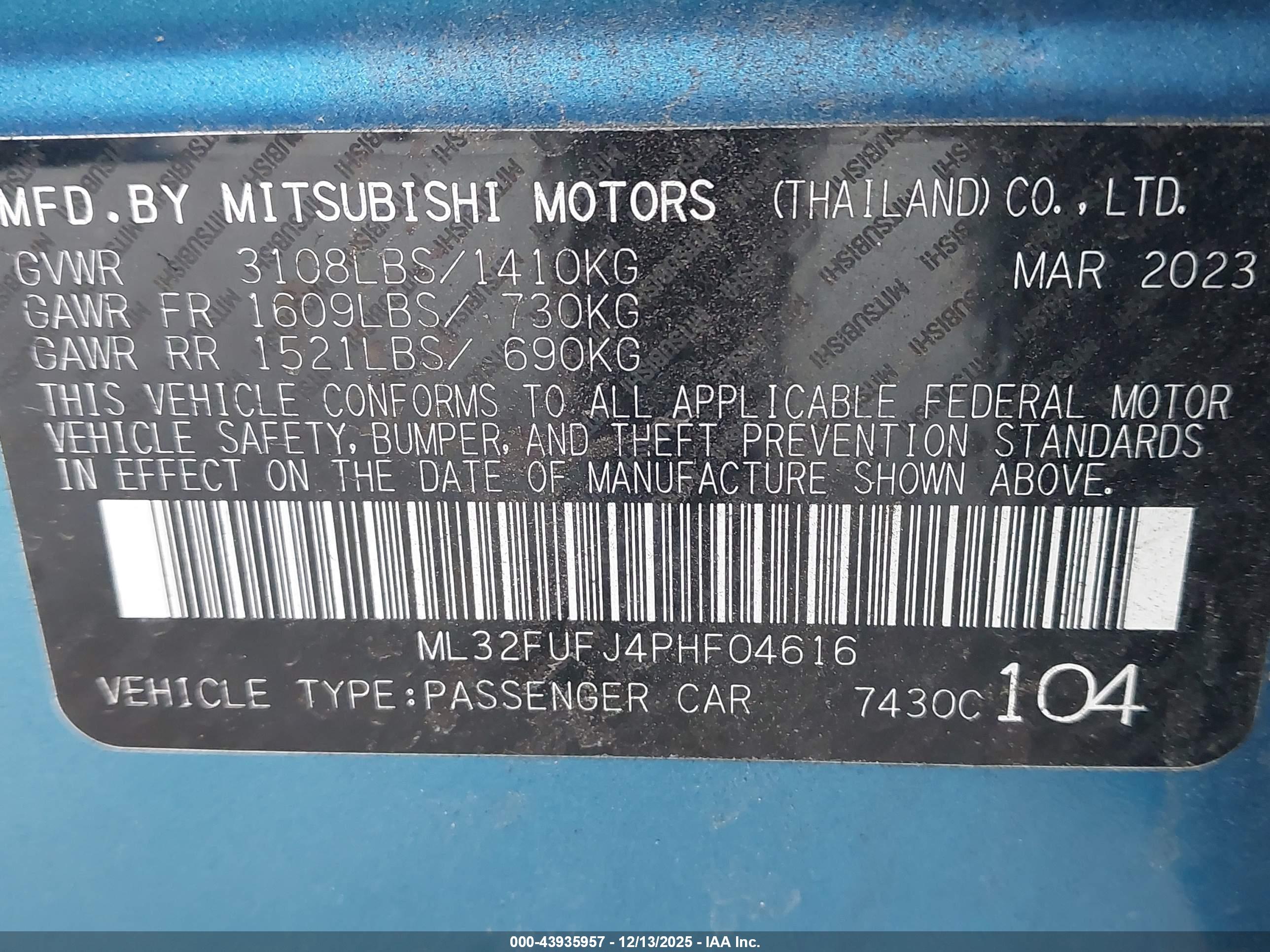 MITSUBISHI MIRAGE image 9