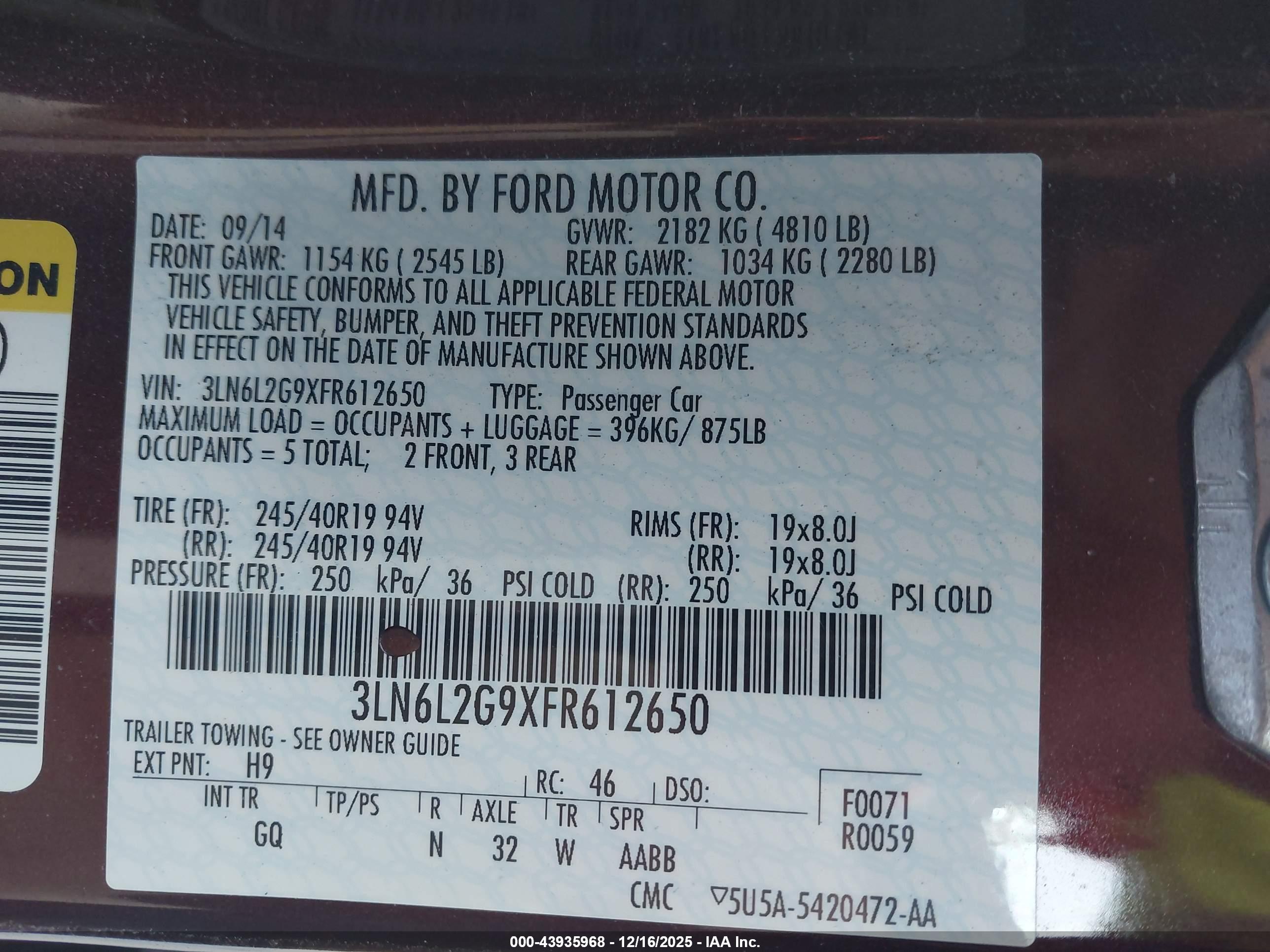 LINCOLN MKZ image 9