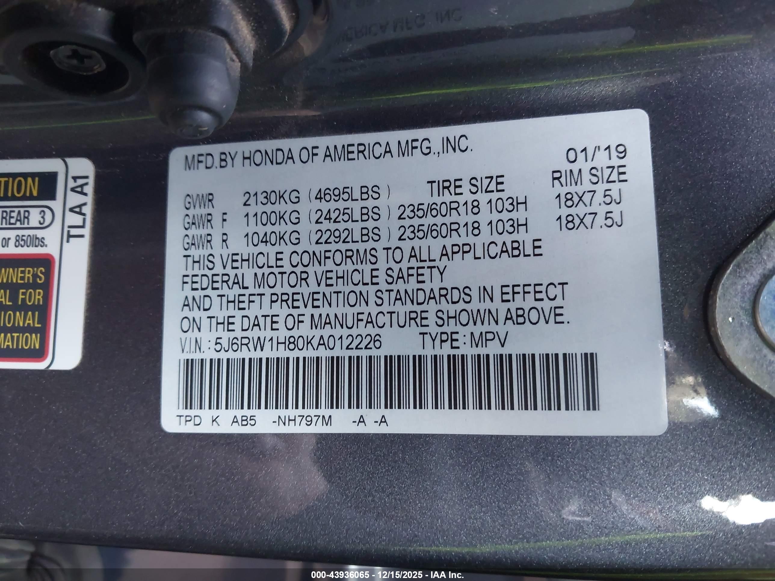 HONDA CR-V image 9