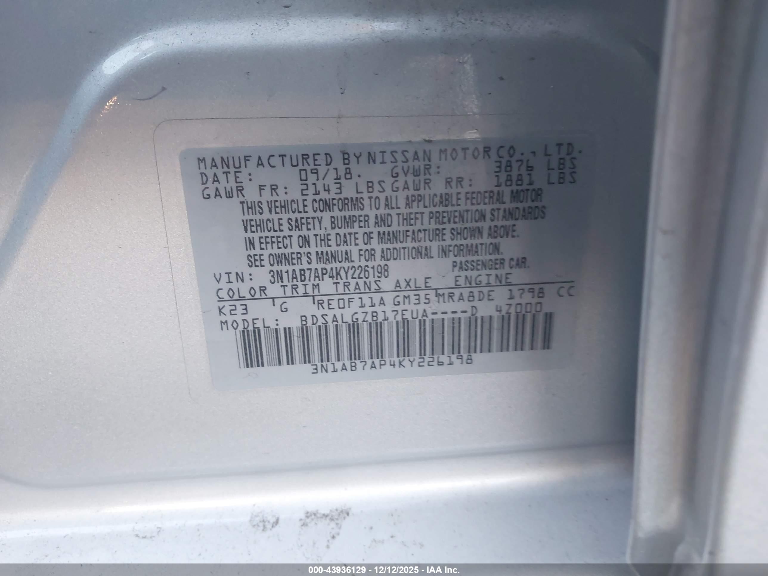 NISSAN SENTRA image 9
