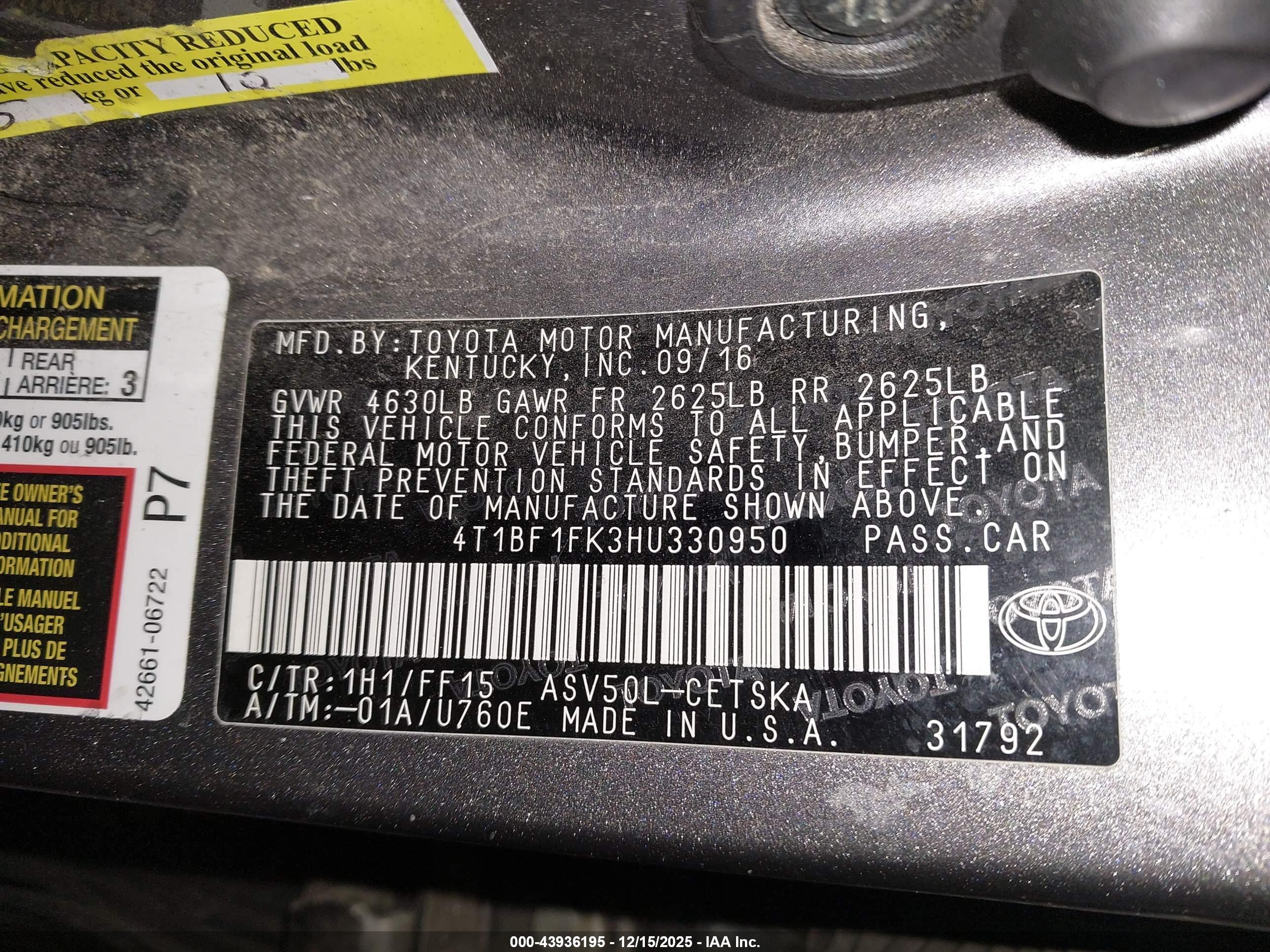 TOYOTA CAMRY image 9