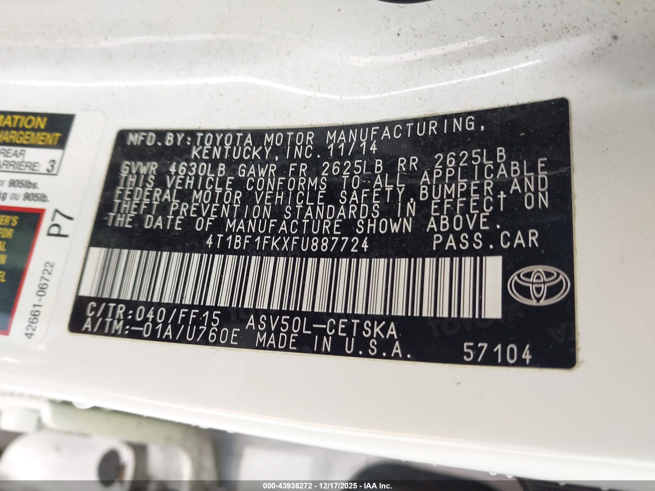 TOYOTA CAMRY image 9