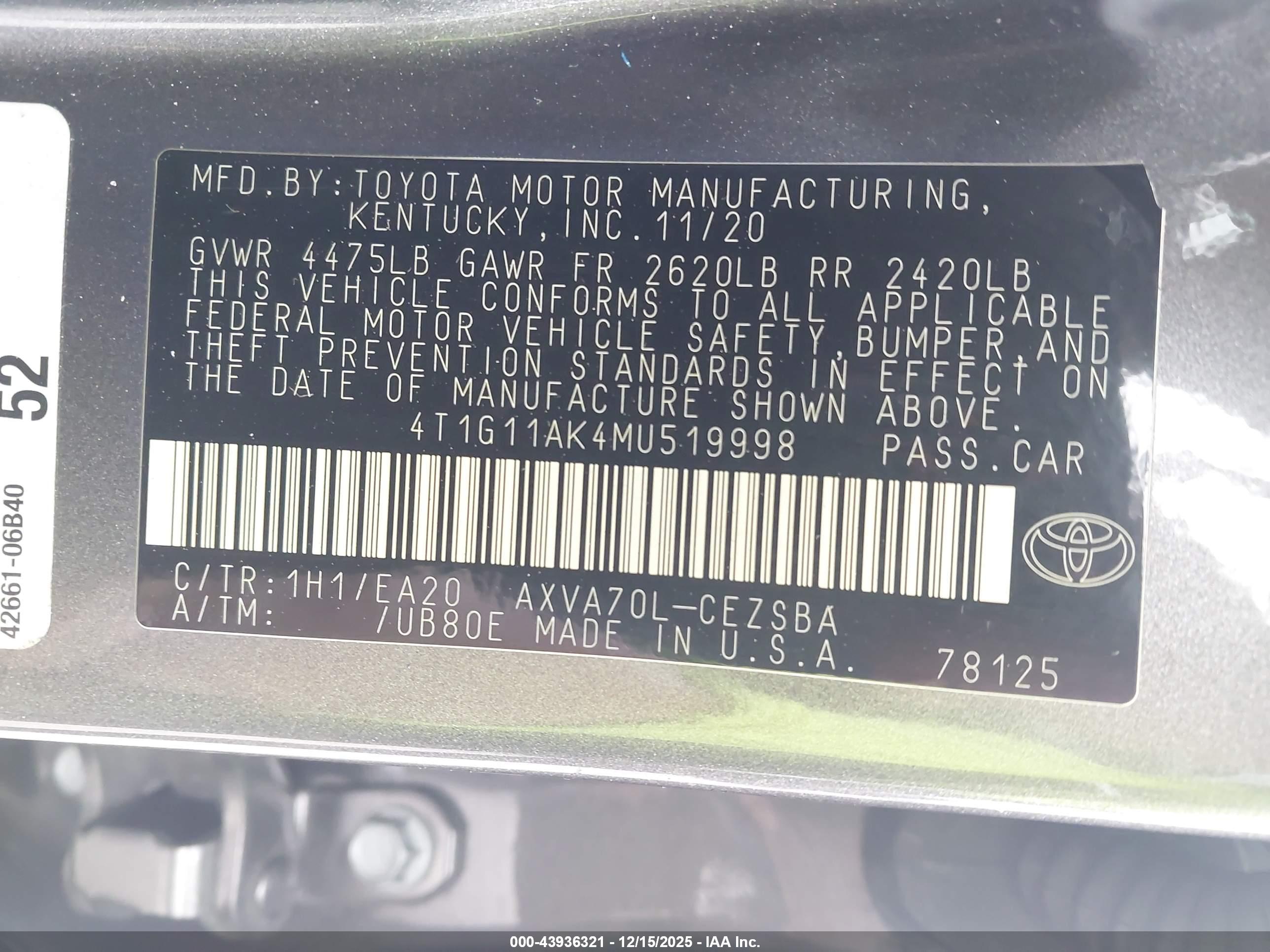 TOYOTA CAMRY image 9