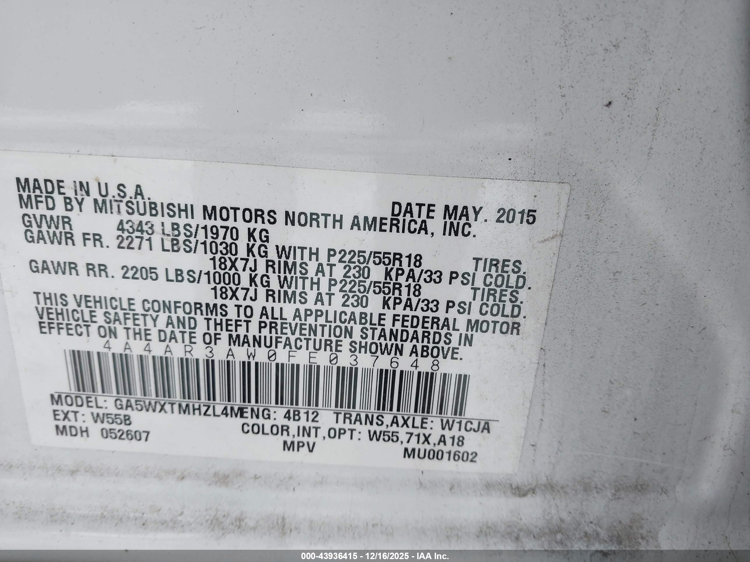 MITSUBISHI OUTLANDER image 9