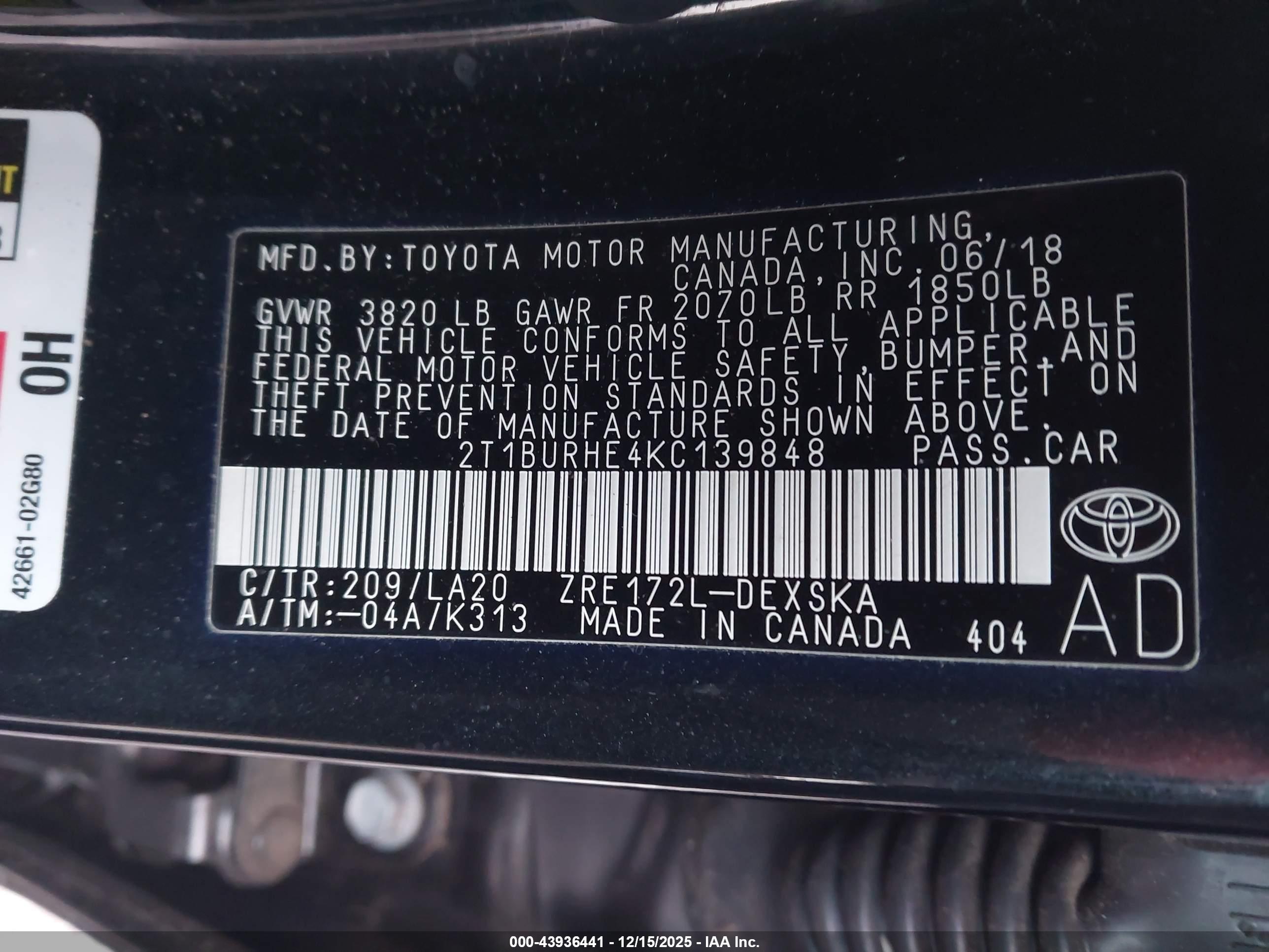 TOYOTA COROLLA image 9