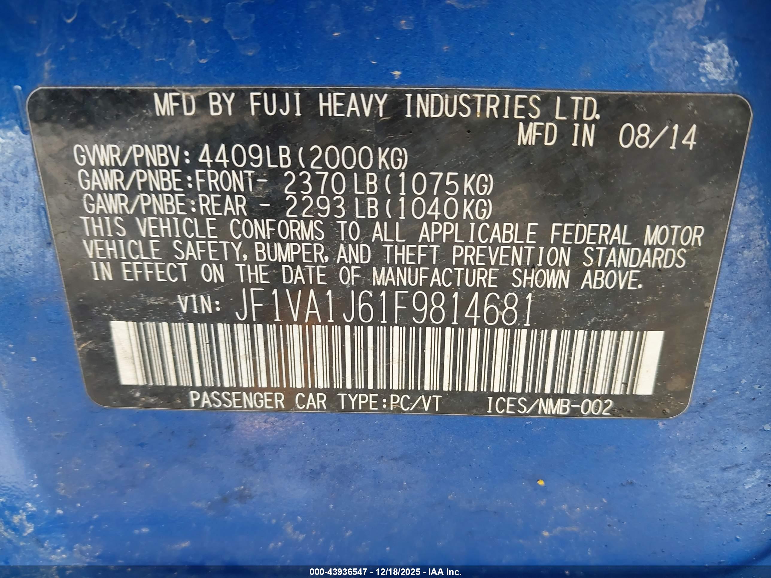 SUBARU WRX image 9