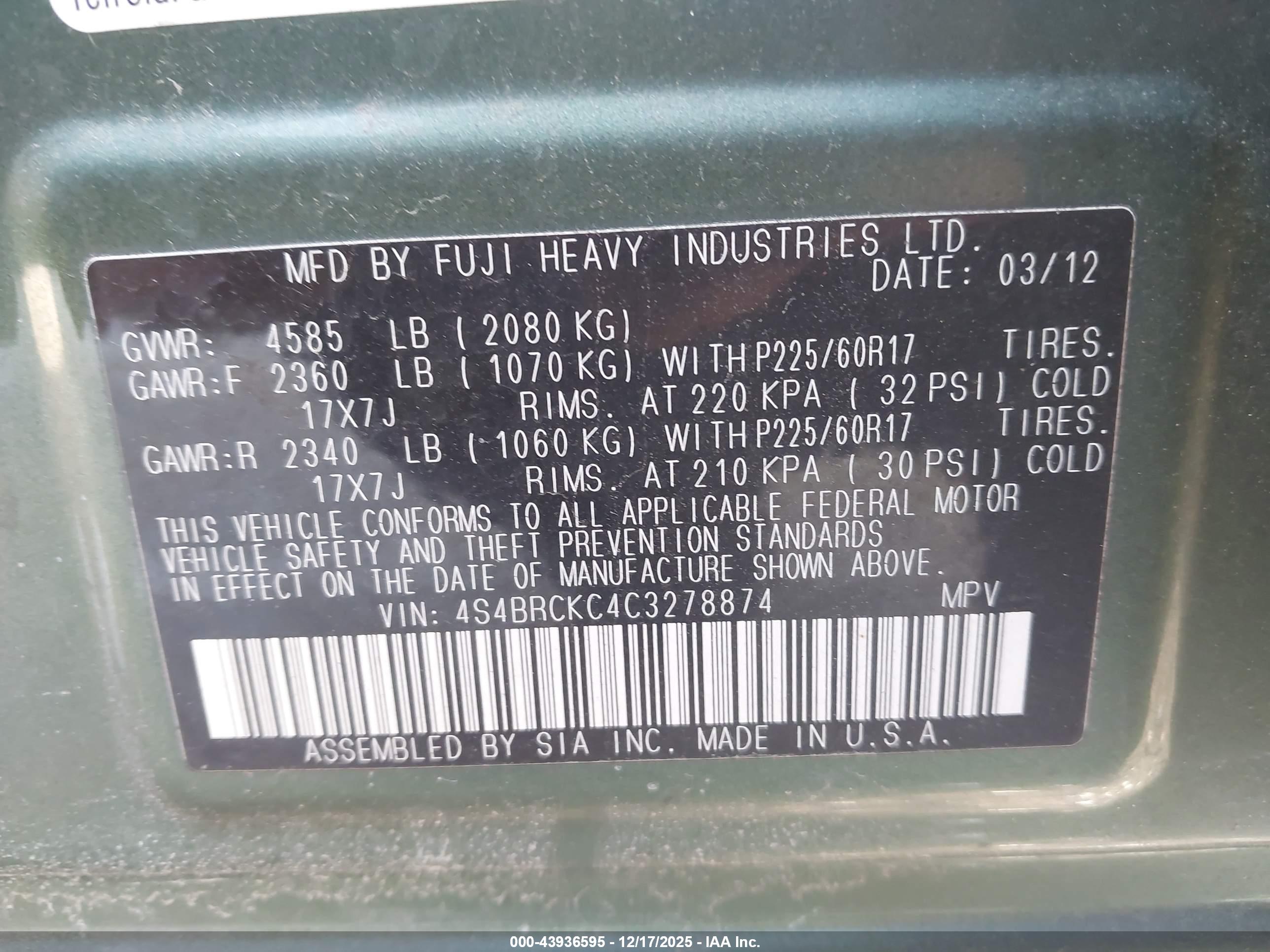 SUBARU OUTBACK image 9