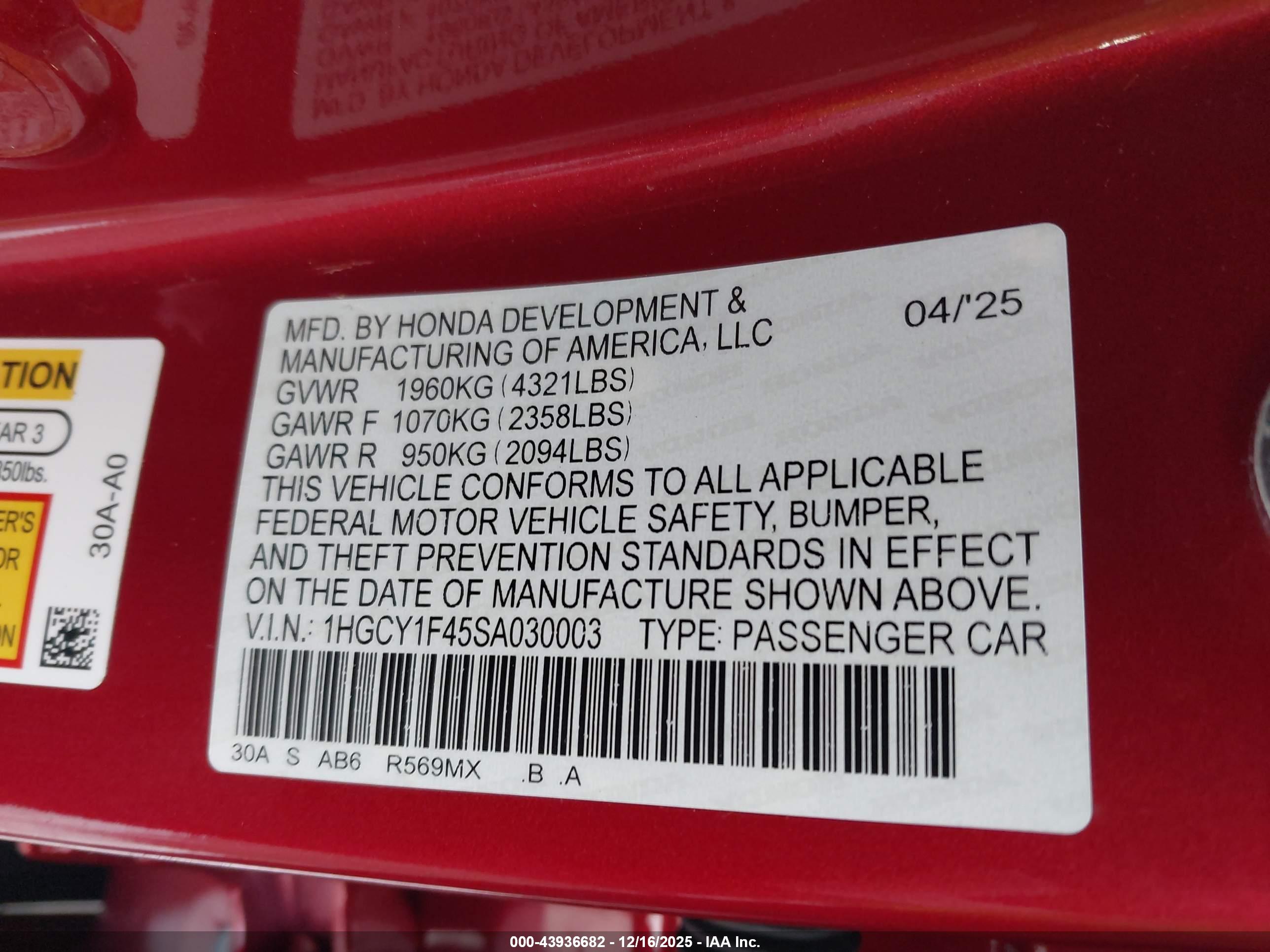 HONDA ACCORD image 9