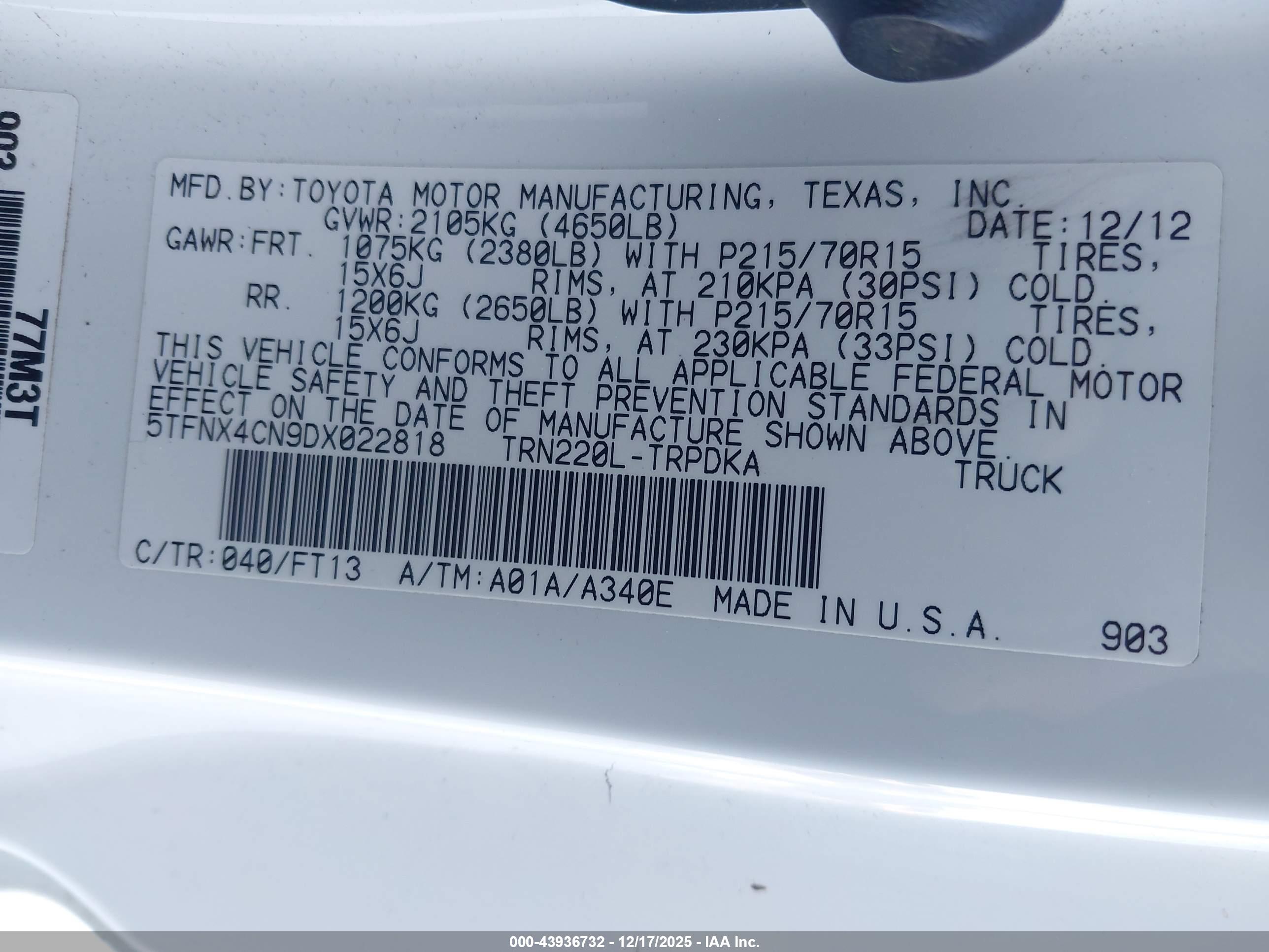 TOYOTA TACOMA image 9