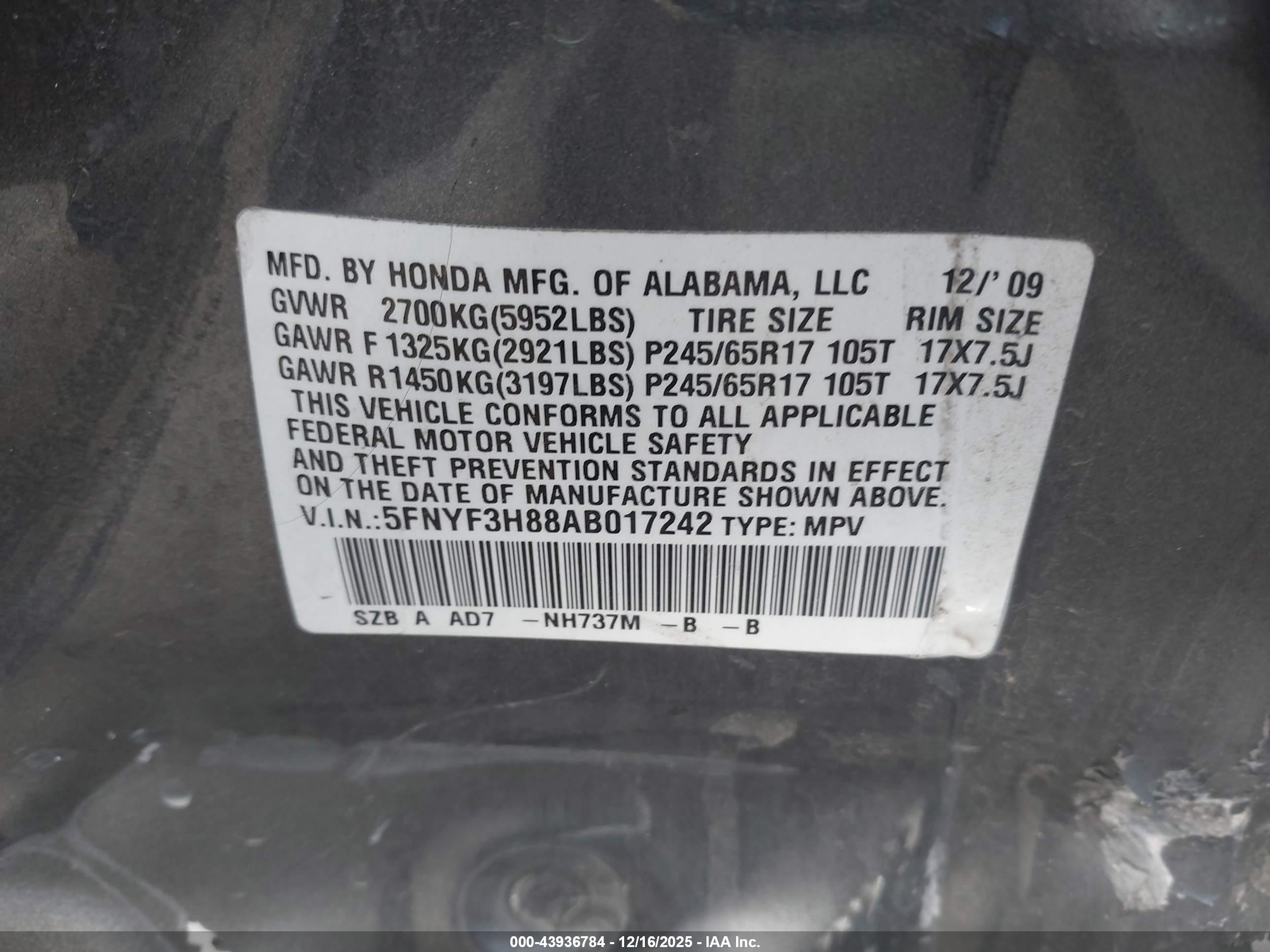 HONDA PILOT image 9