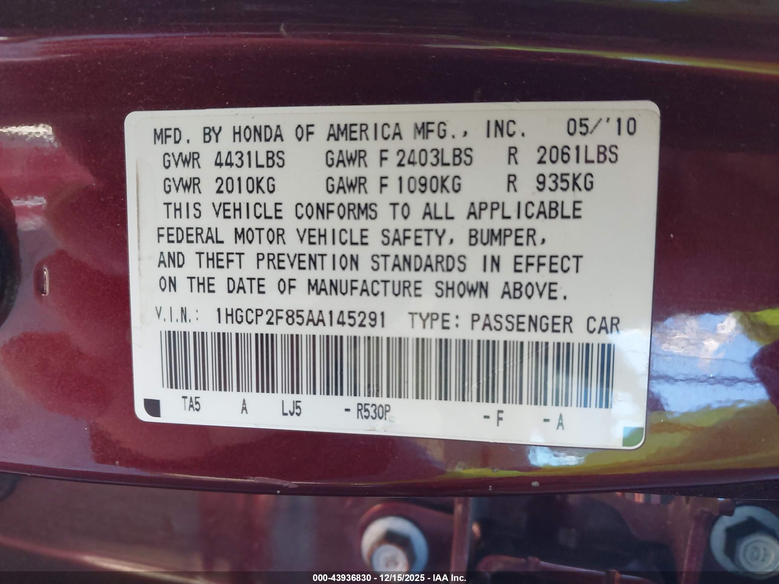 HONDA ACCORD image 9