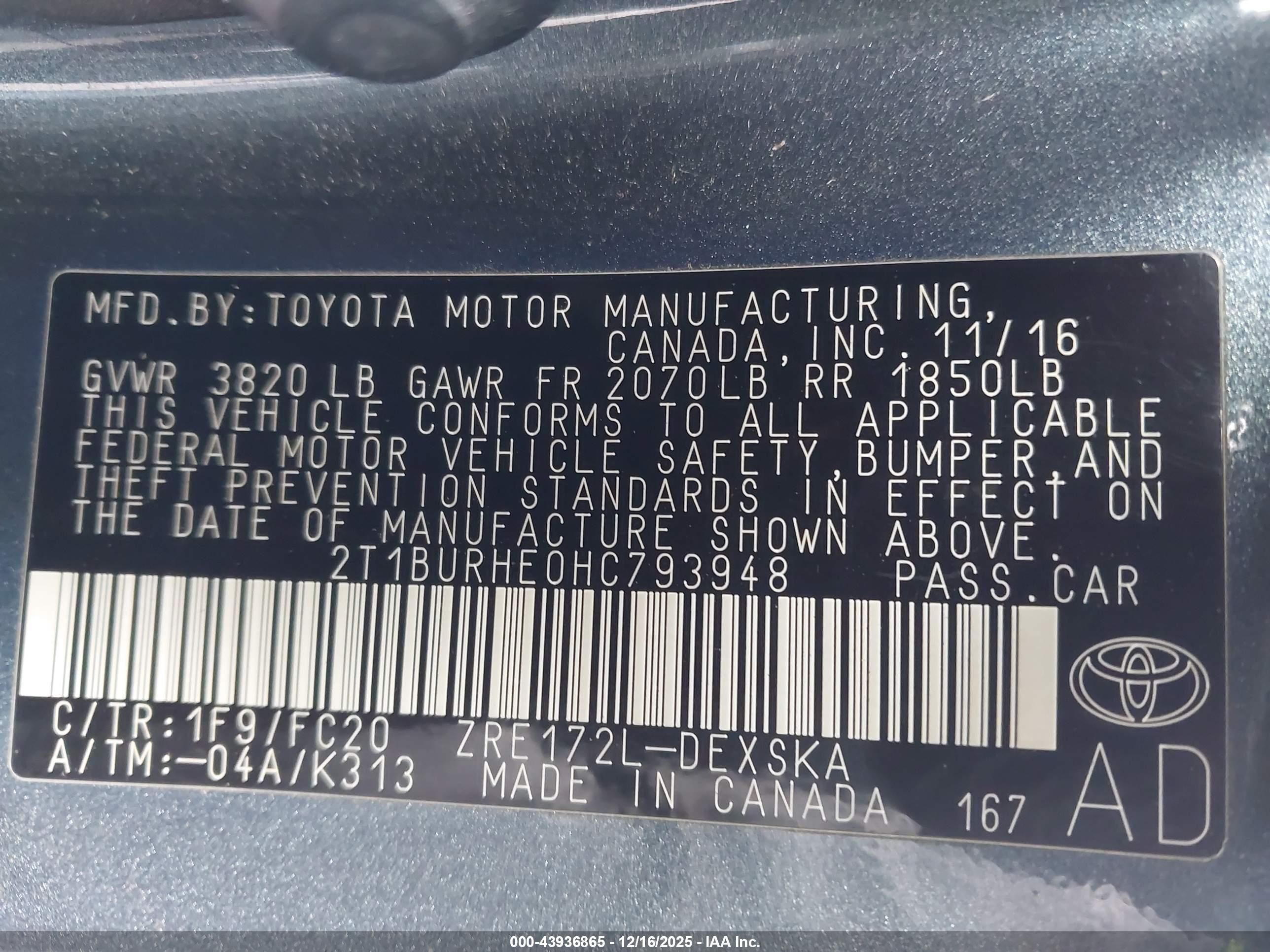 TOYOTA COROLLA image 9