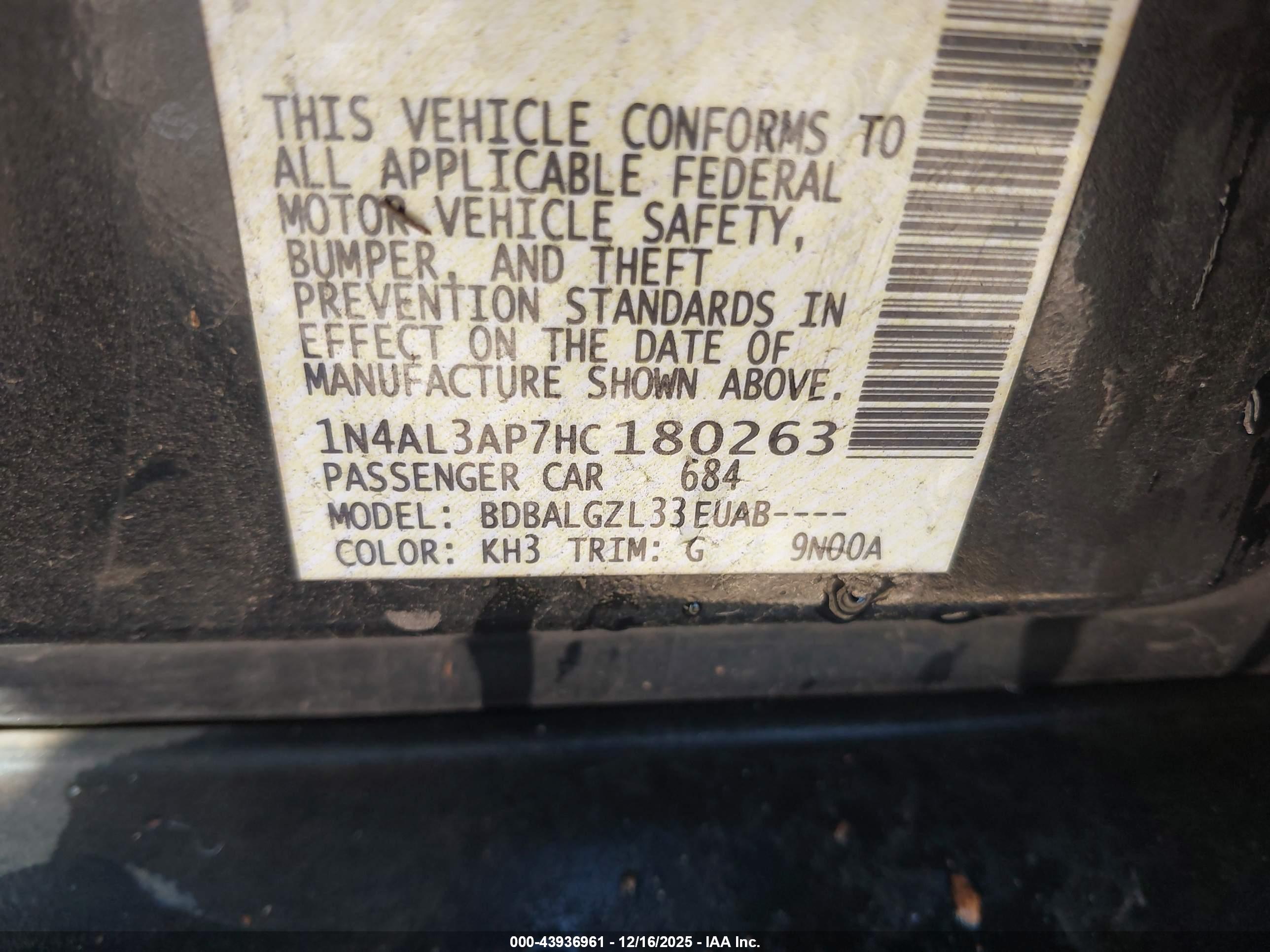 NISSAN ALTIMA image 9