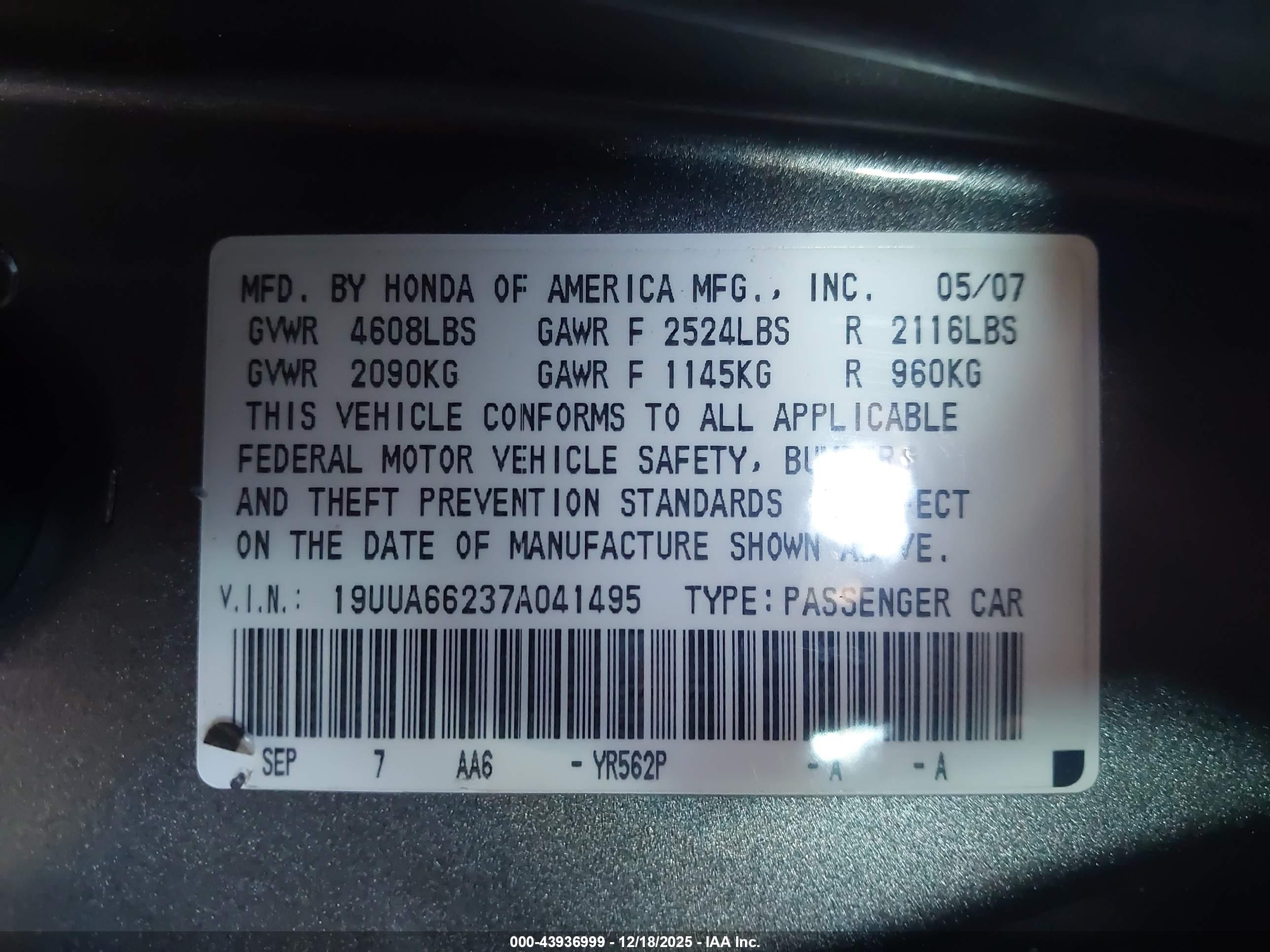ACURA TL image 9