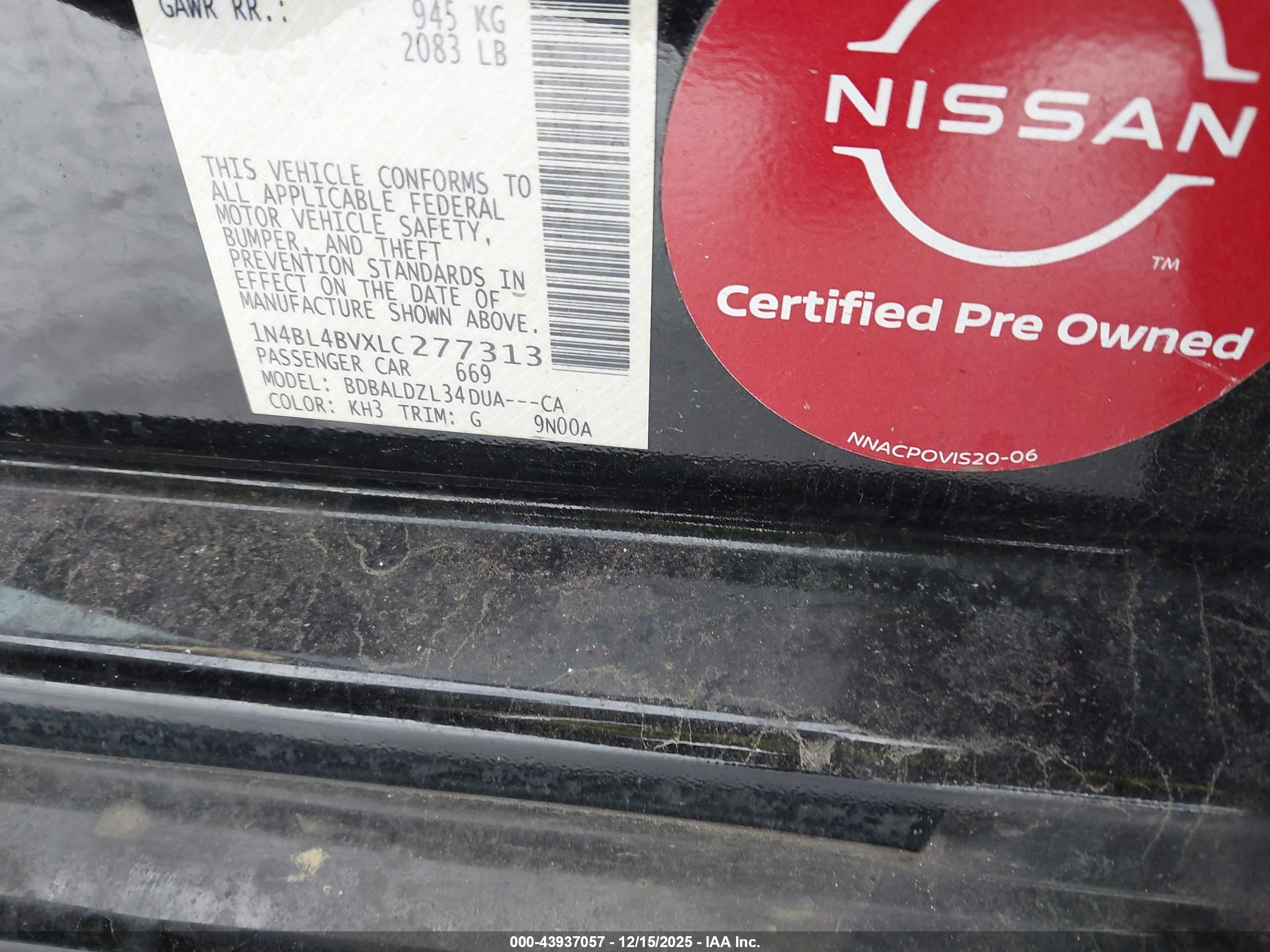 NISSAN ALTIMA image 9