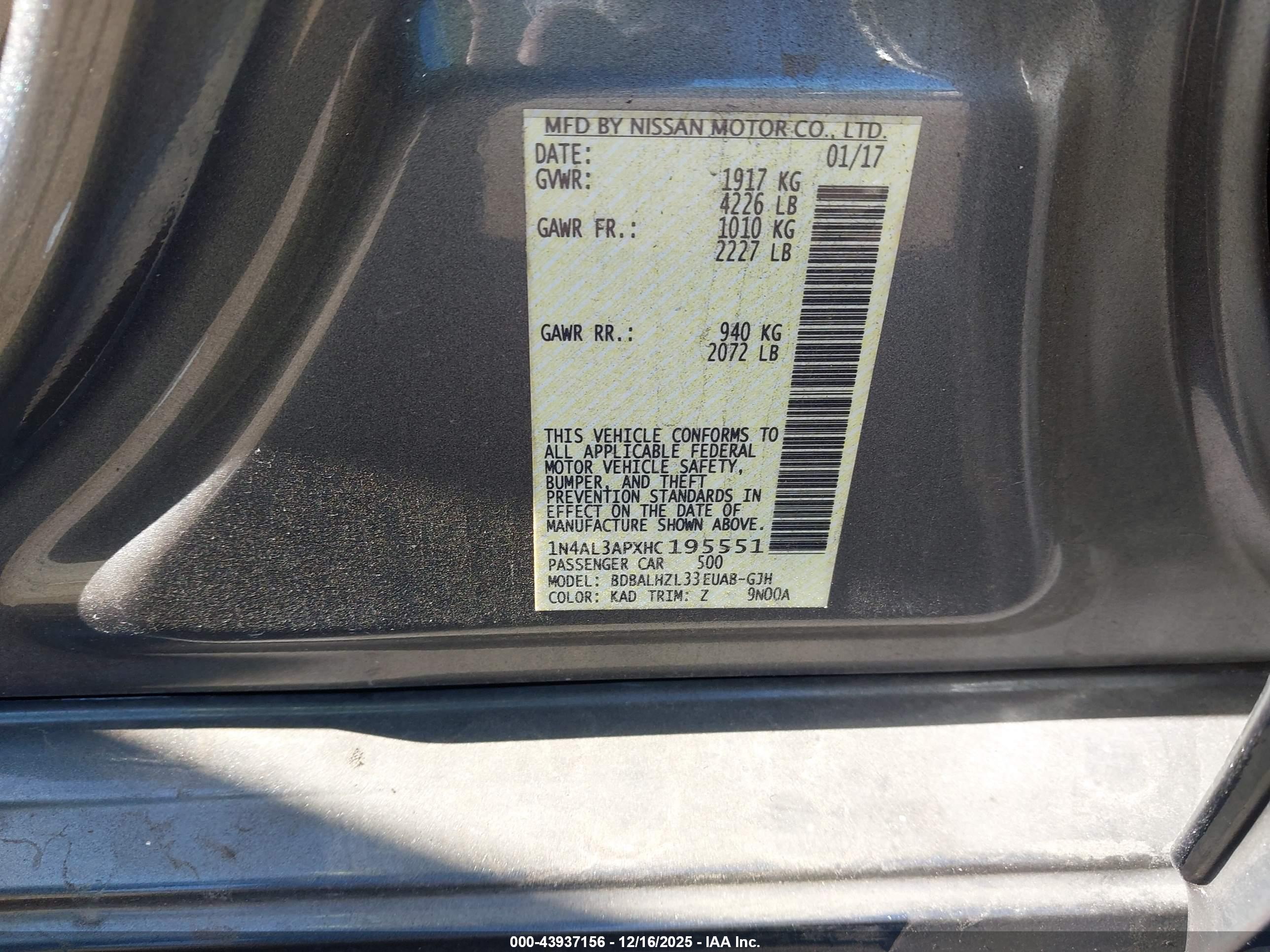 NISSAN ALTIMA image 9