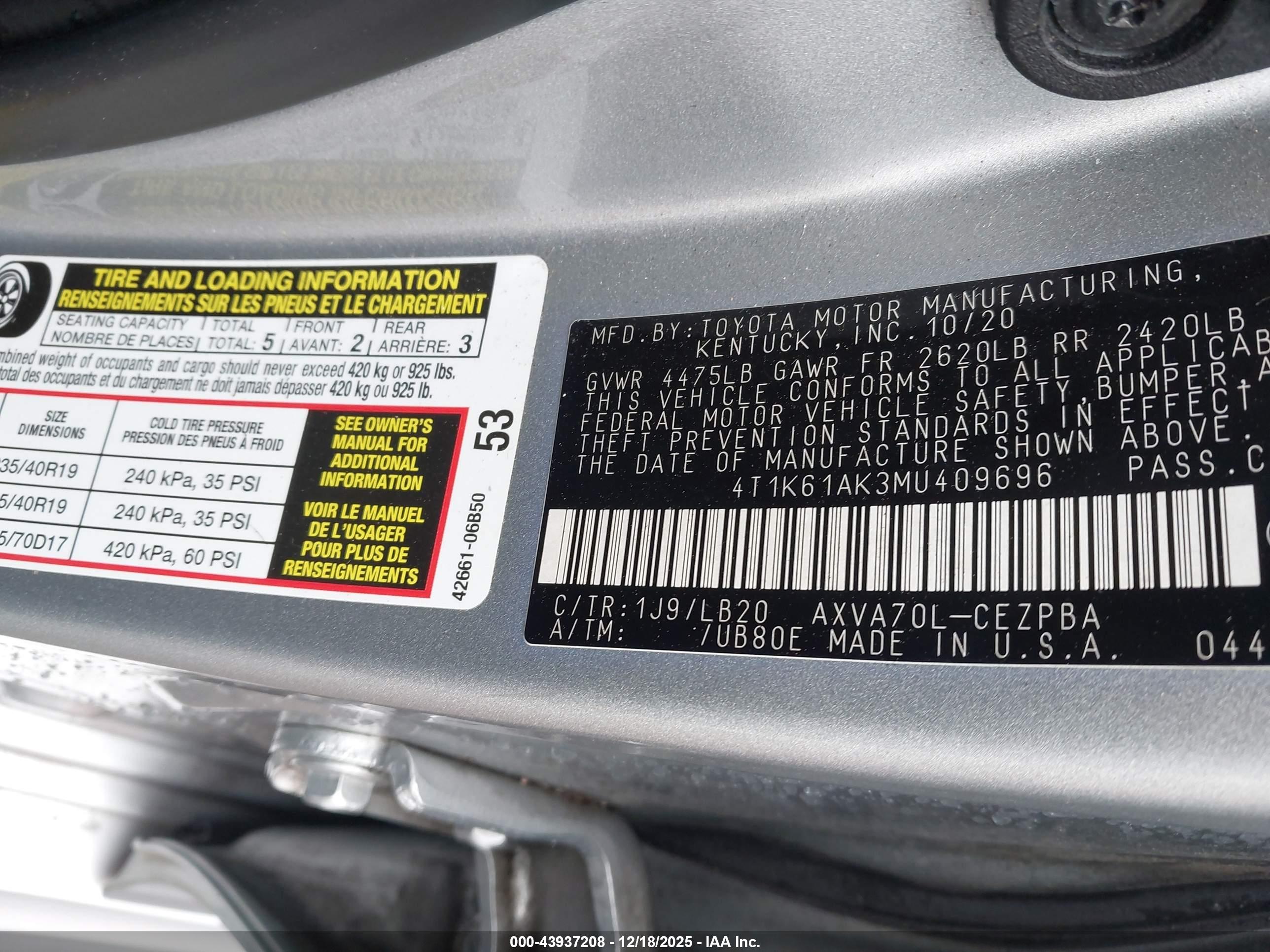 TOYOTA CAMRY image 9