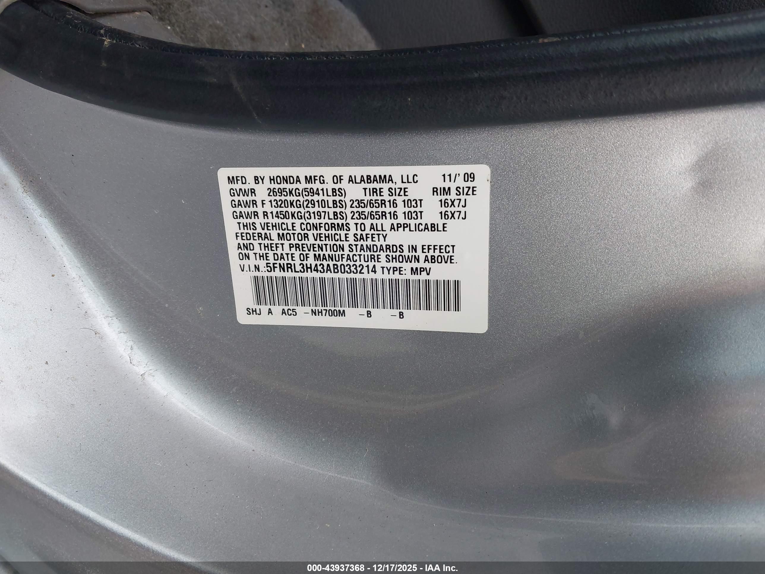 HONDA ODYSSEY image 9