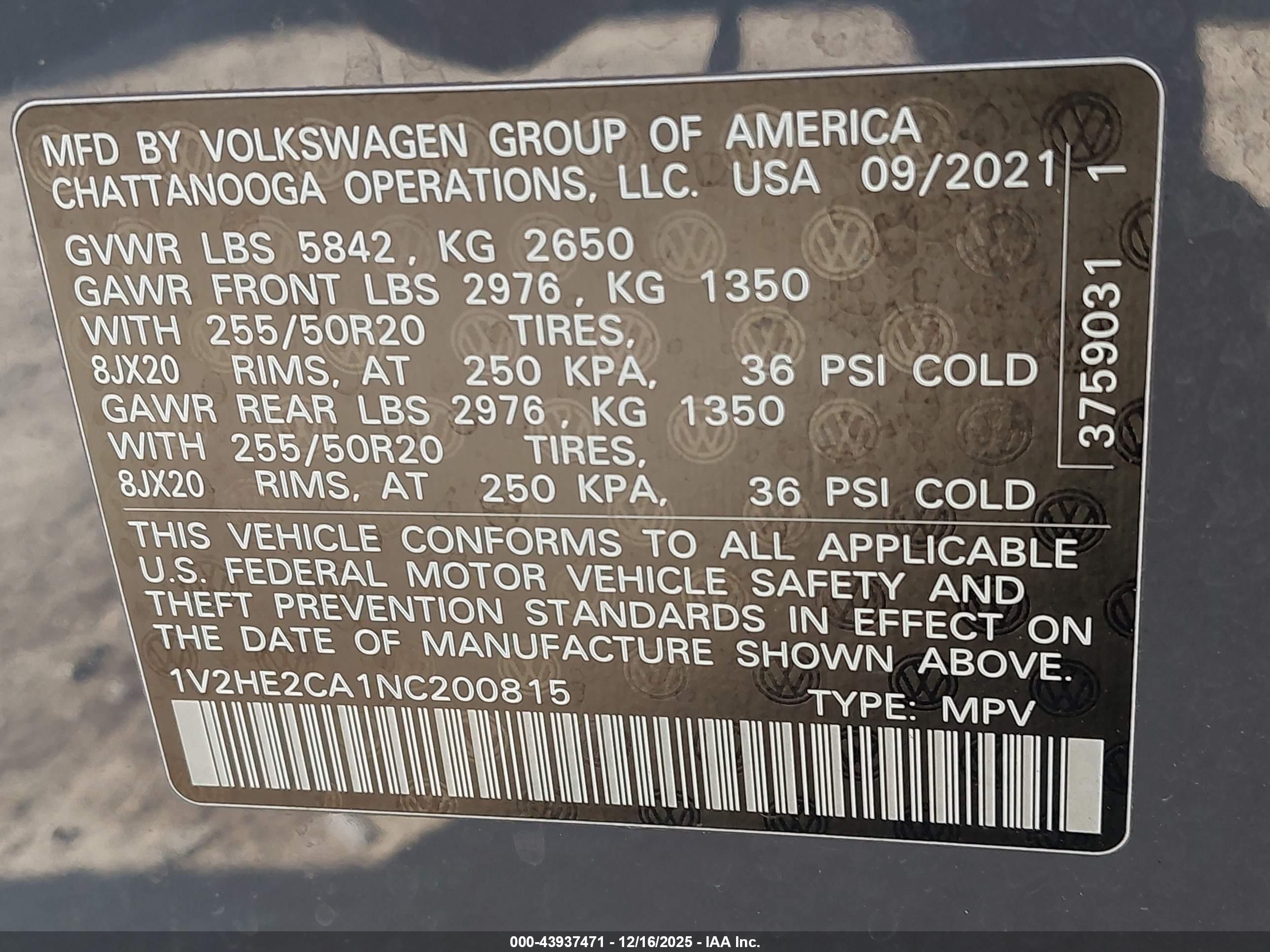 VOLKSWAGEN ATLAS image 9