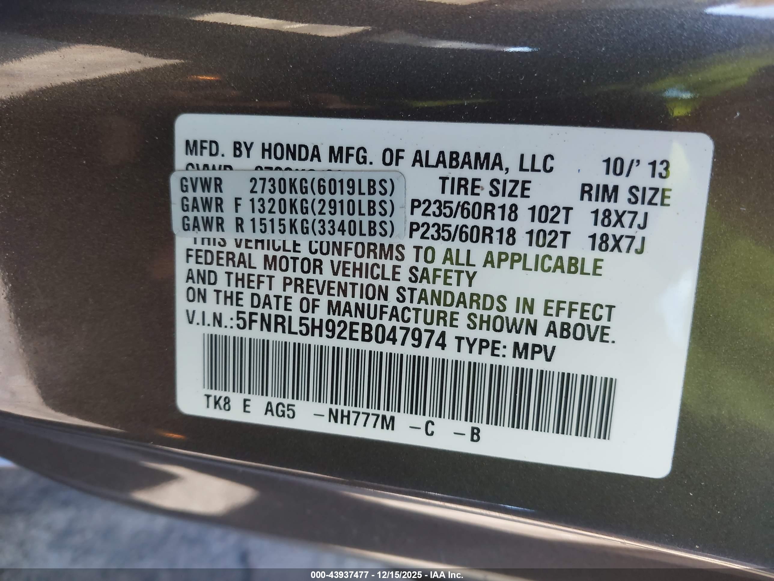 HONDA ODYSSEY image 9