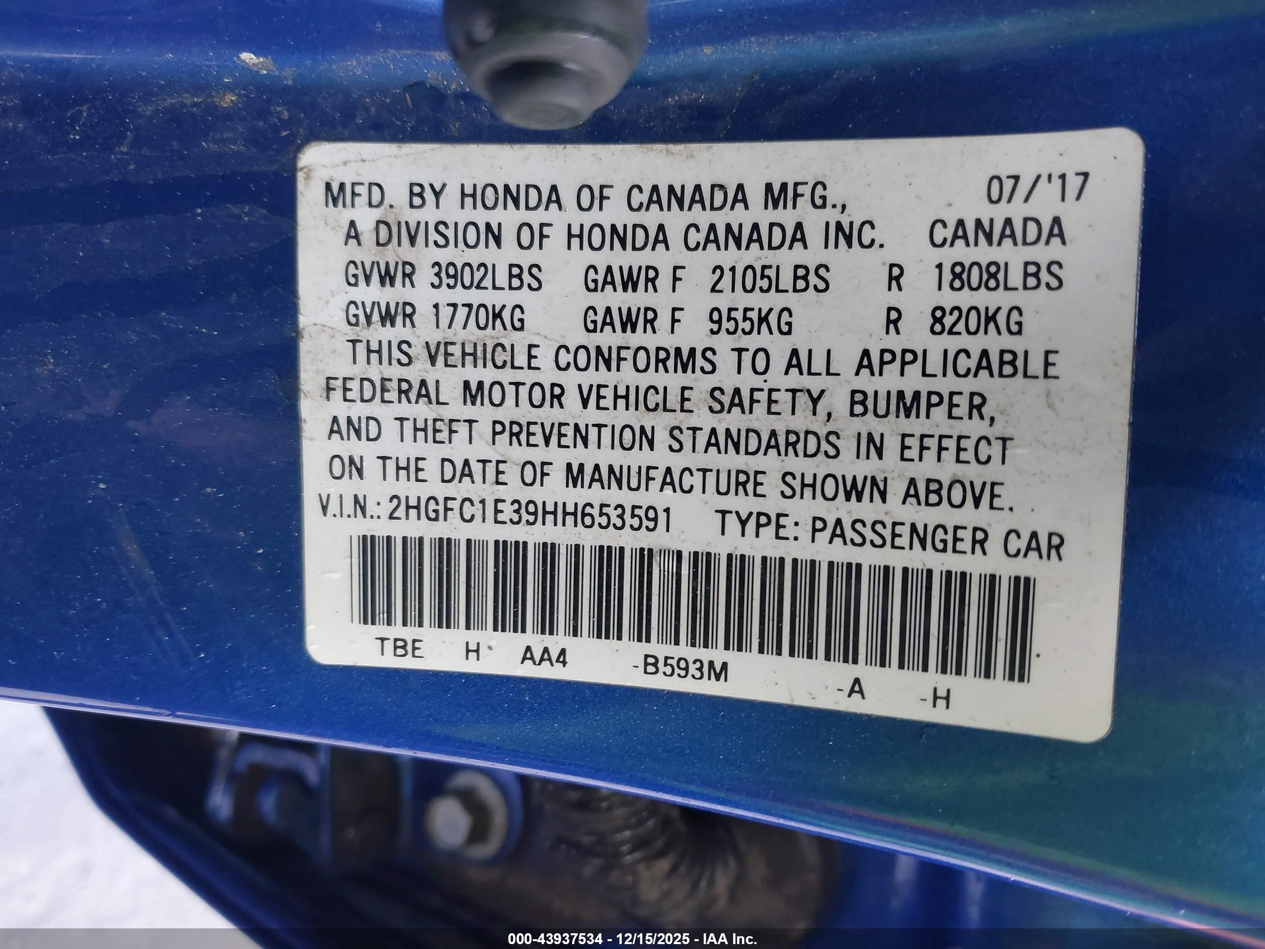 HONDA CIVIC image 9