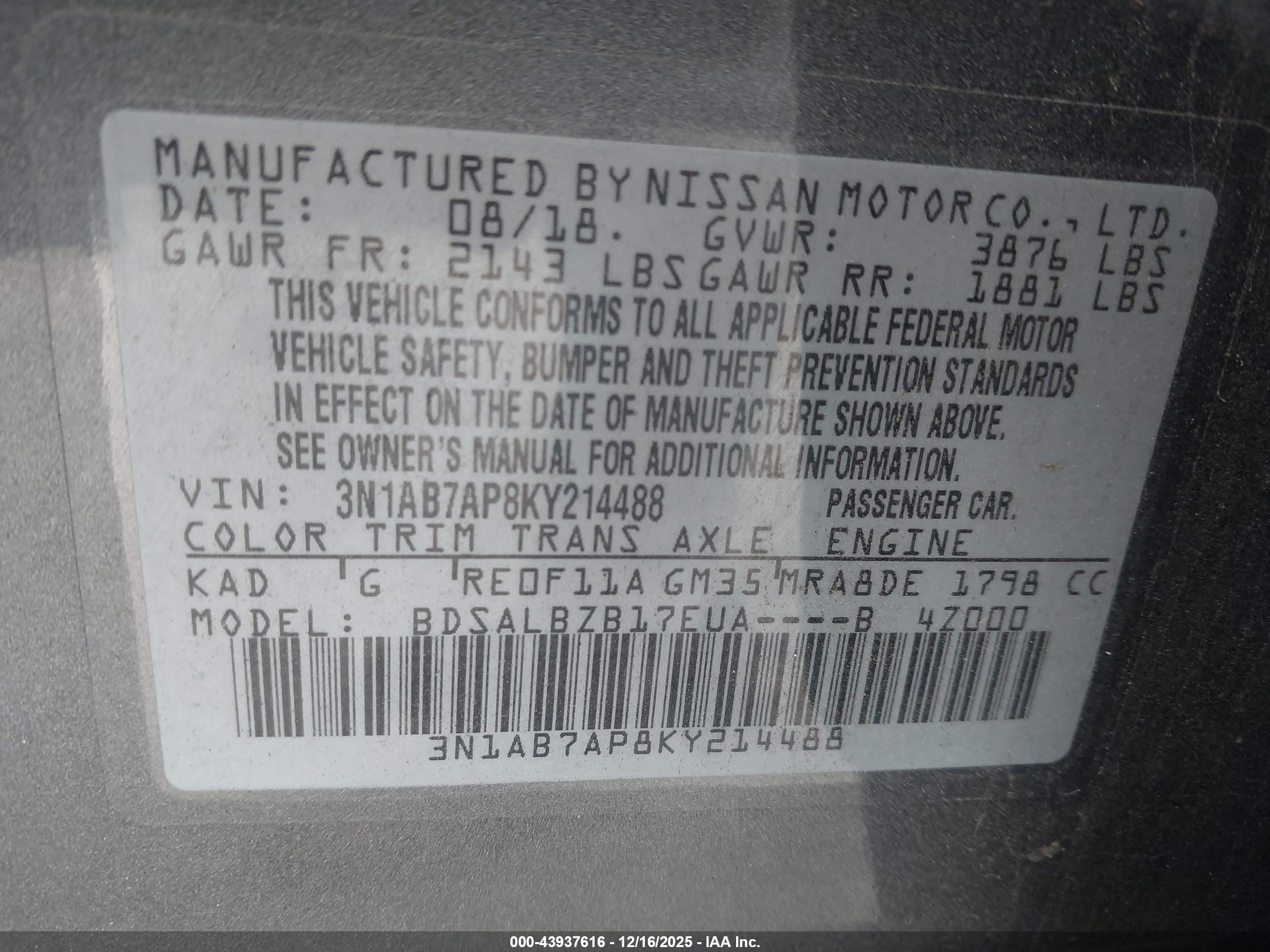 NISSAN SENTRA image 9