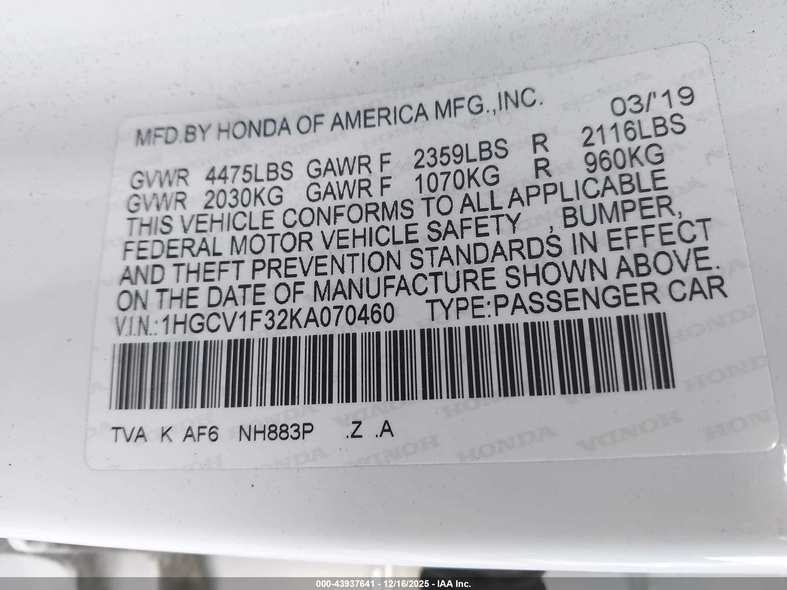 HONDA ACCORD image 9