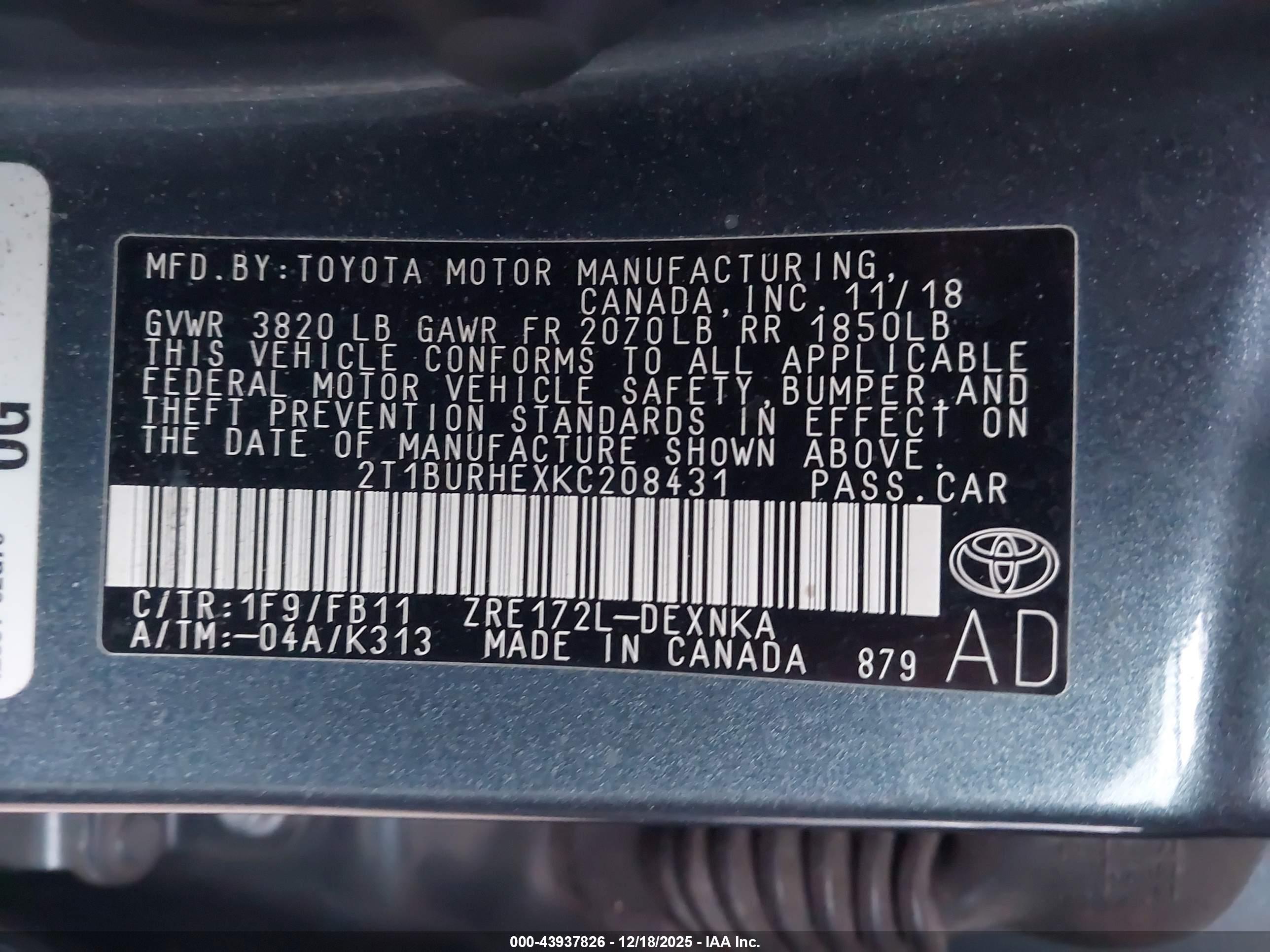TOYOTA COROLLA image 9
