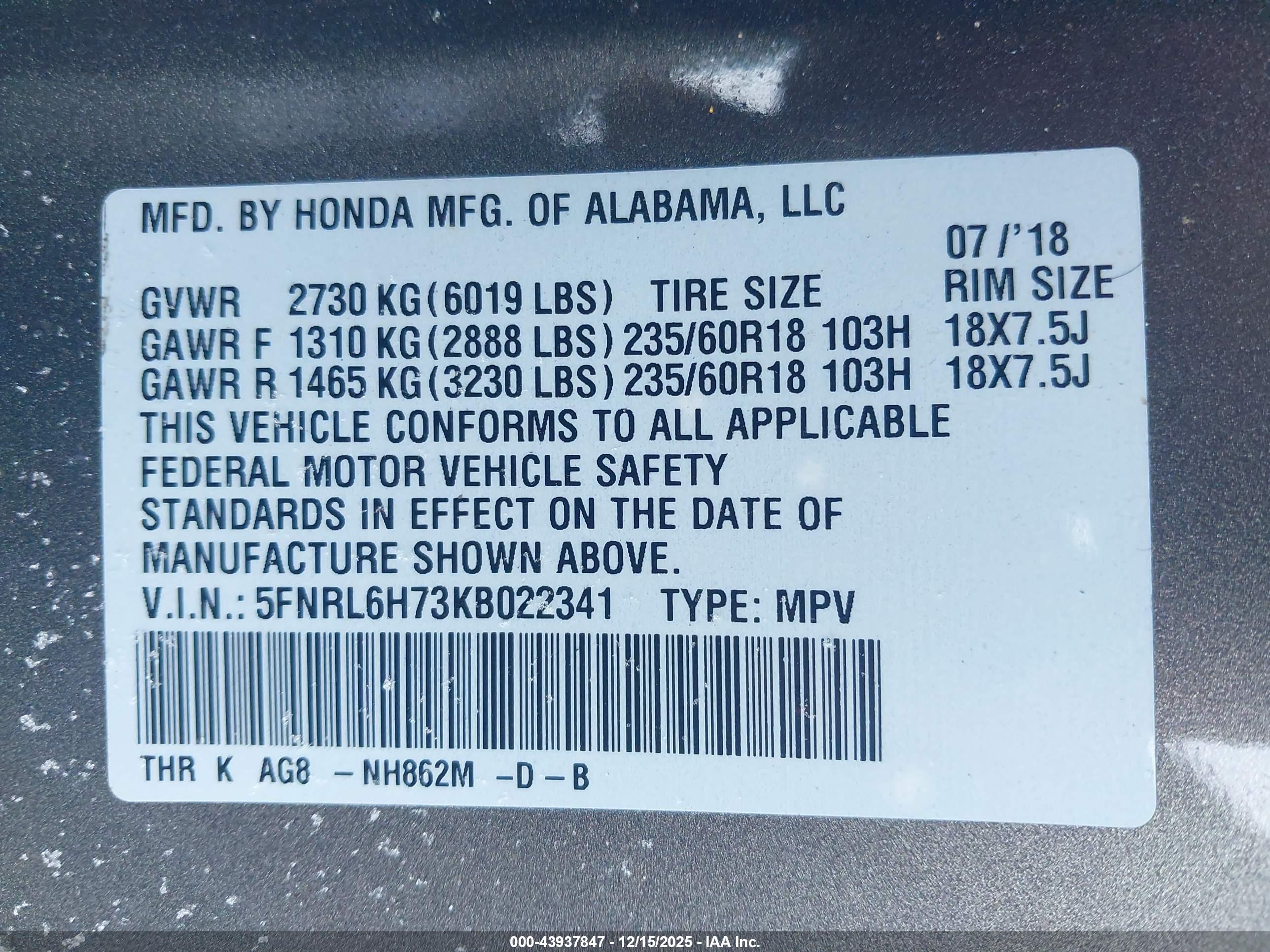 HONDA ODYSSEY image 9