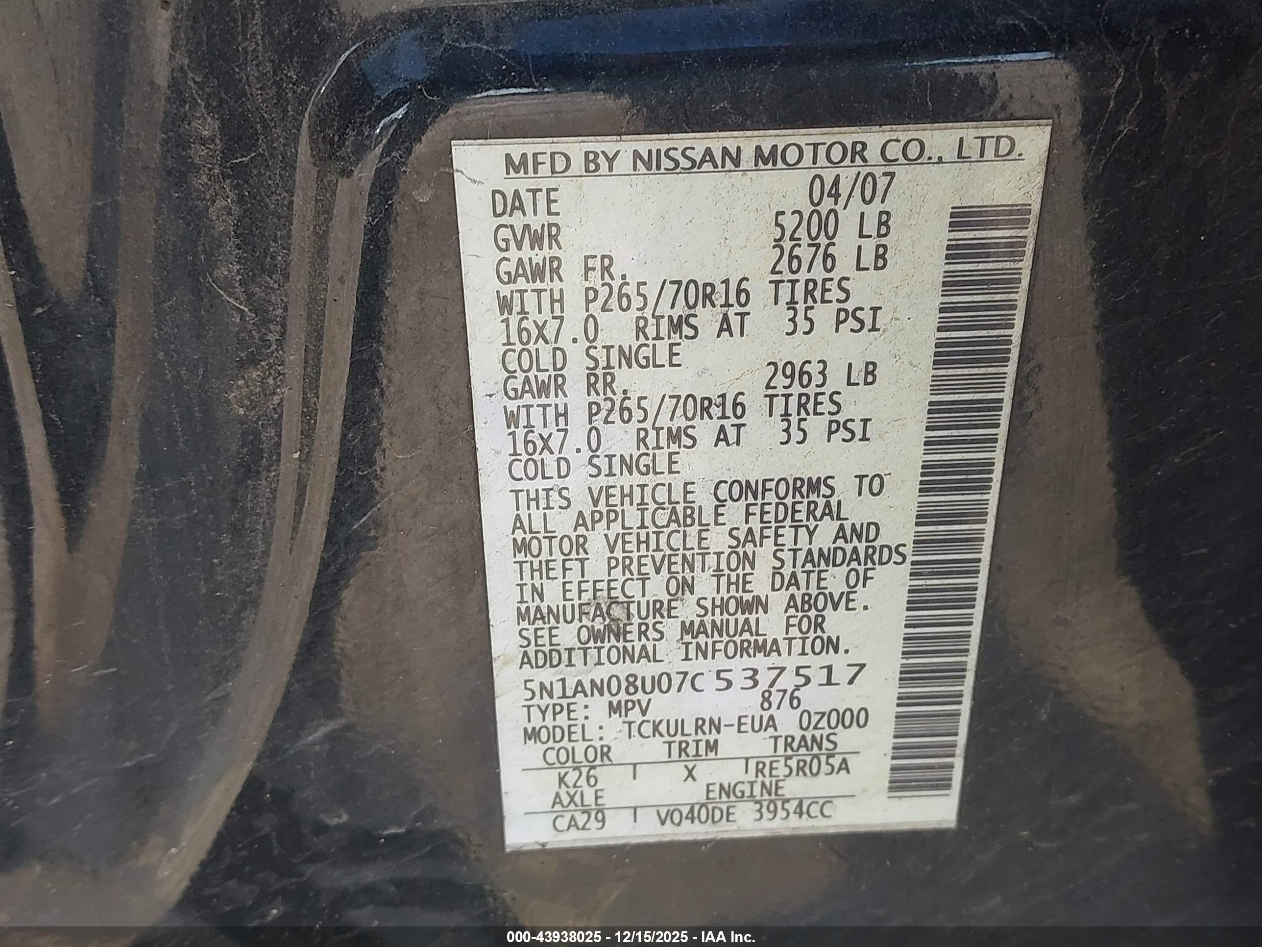 NISSAN XTERRA image 9