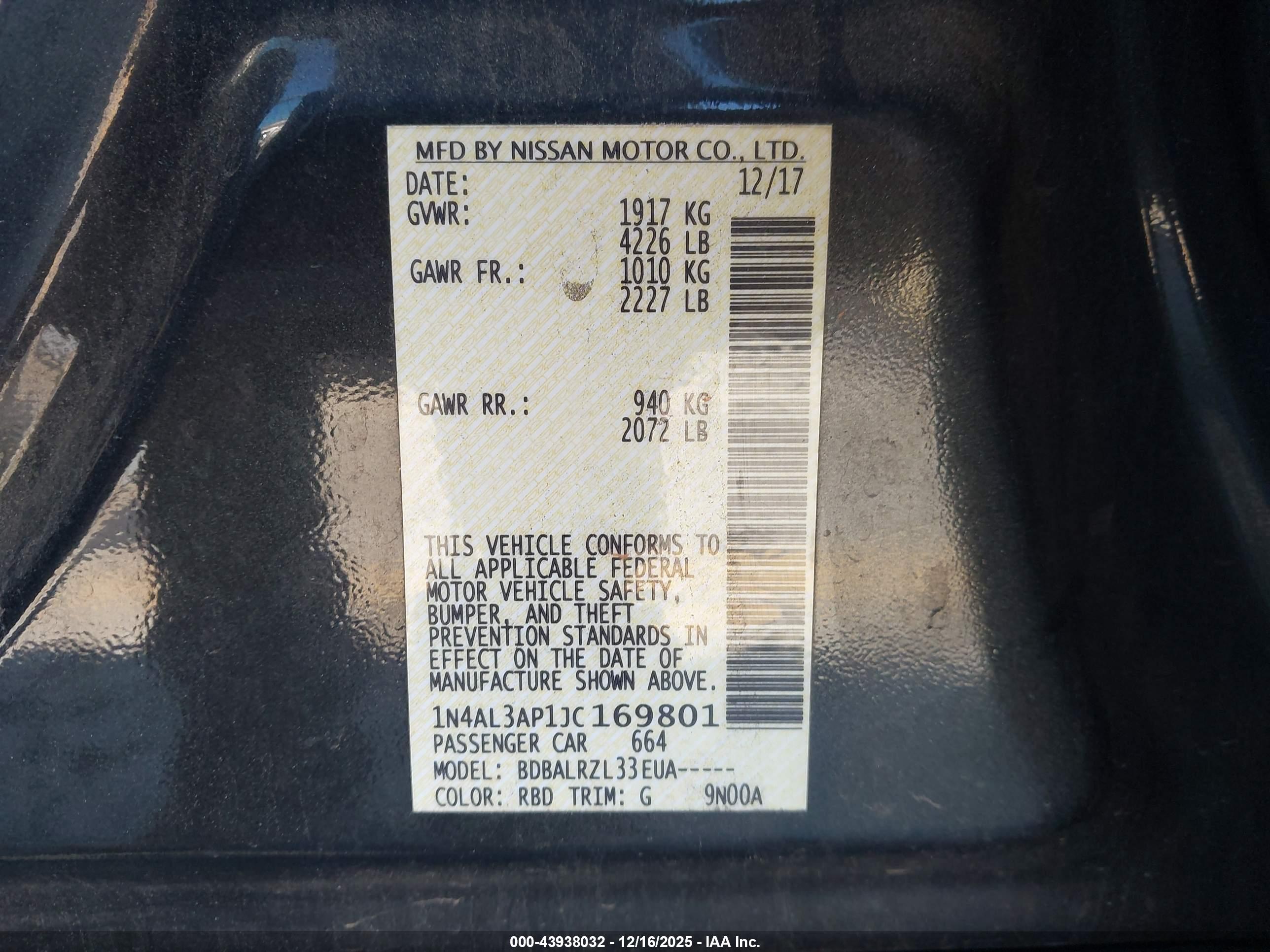 NISSAN ALTIMA image 9