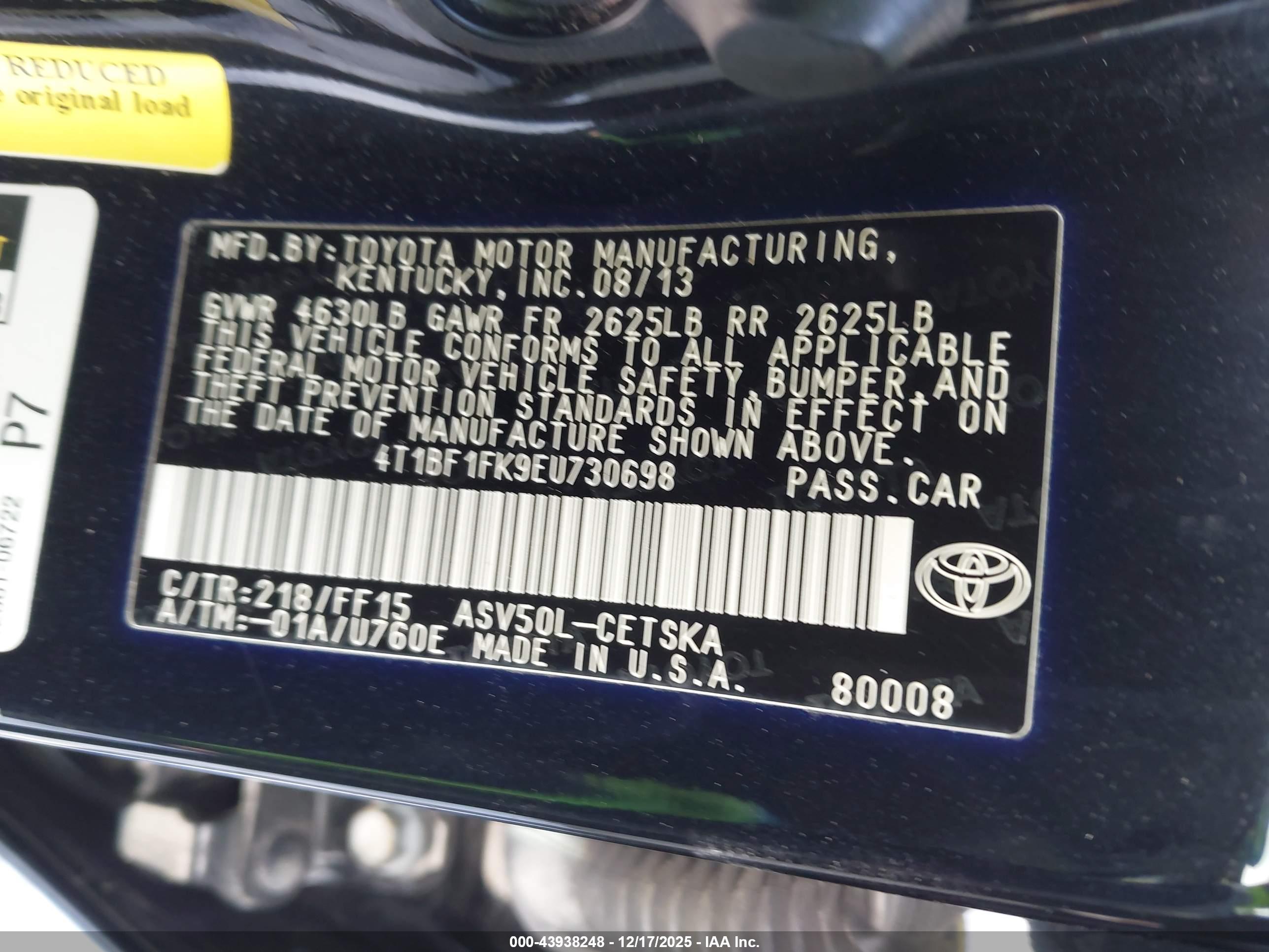 TOYOTA CAMRY image 9