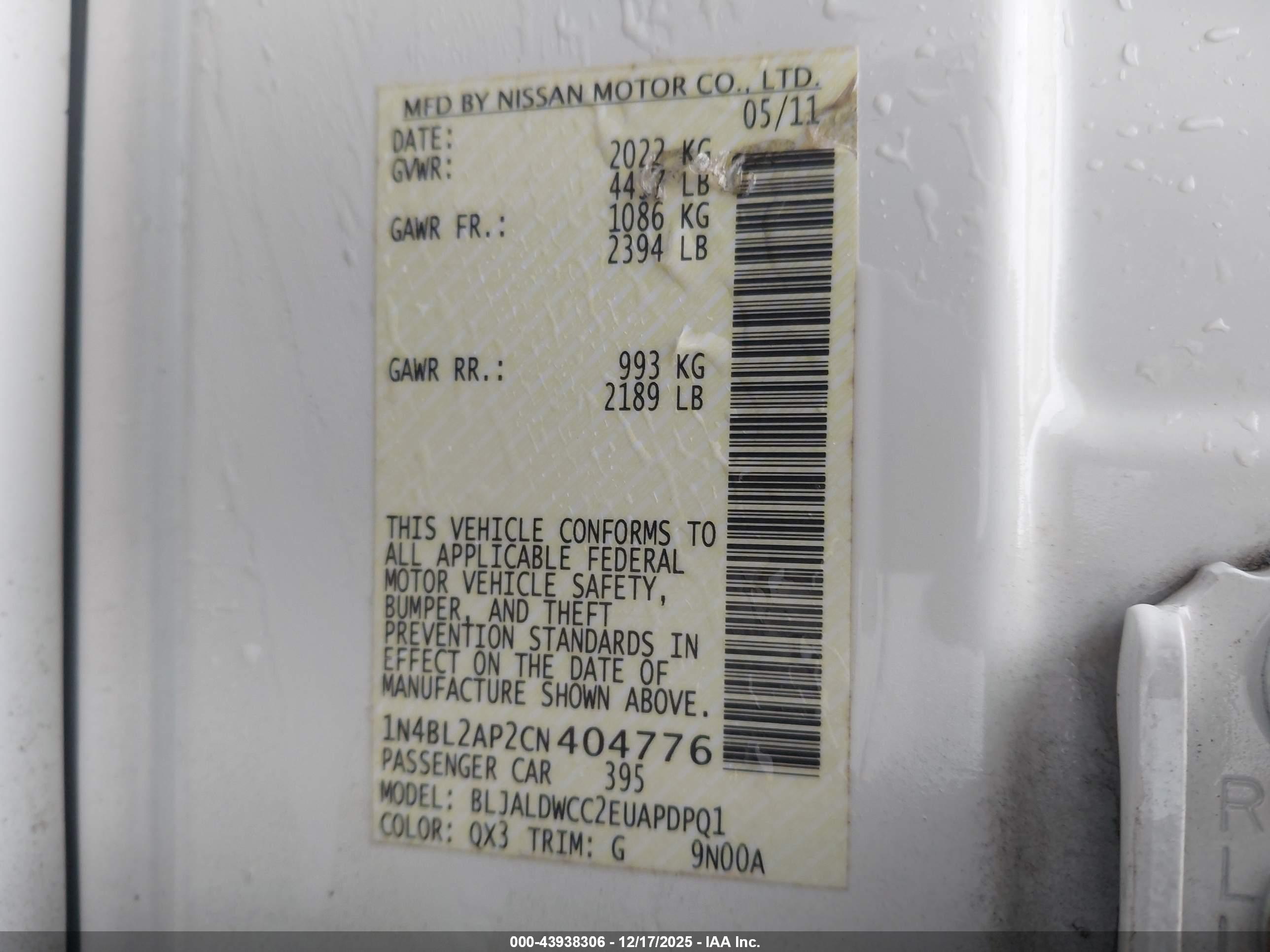 NISSAN ALTIMA image 9