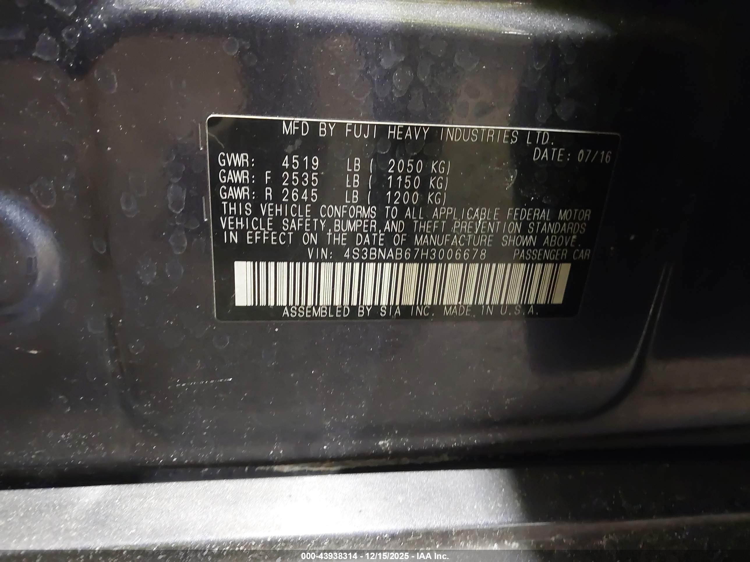SUBARU LEGACY image 9