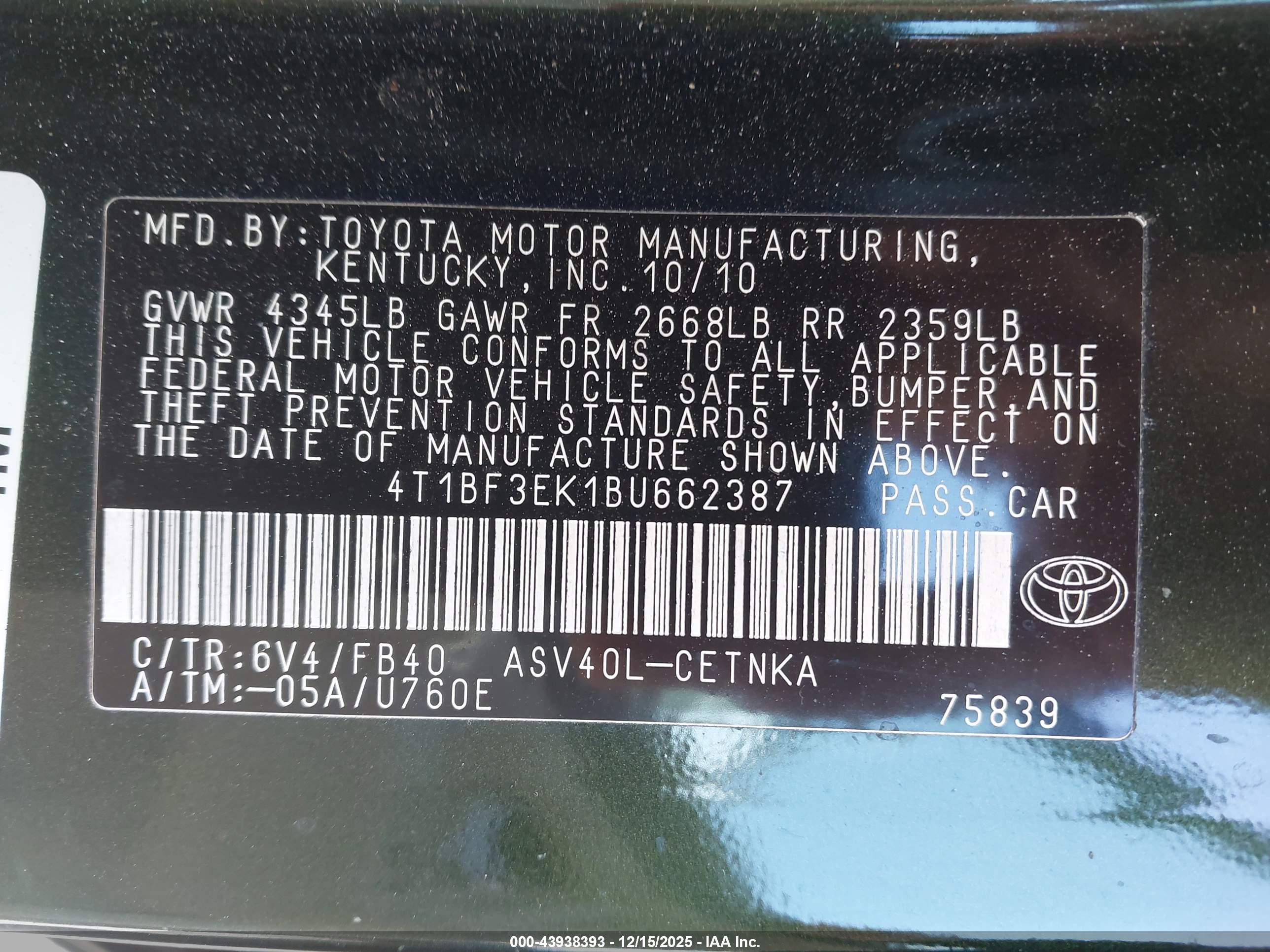 TOYOTA CAMRY image 9