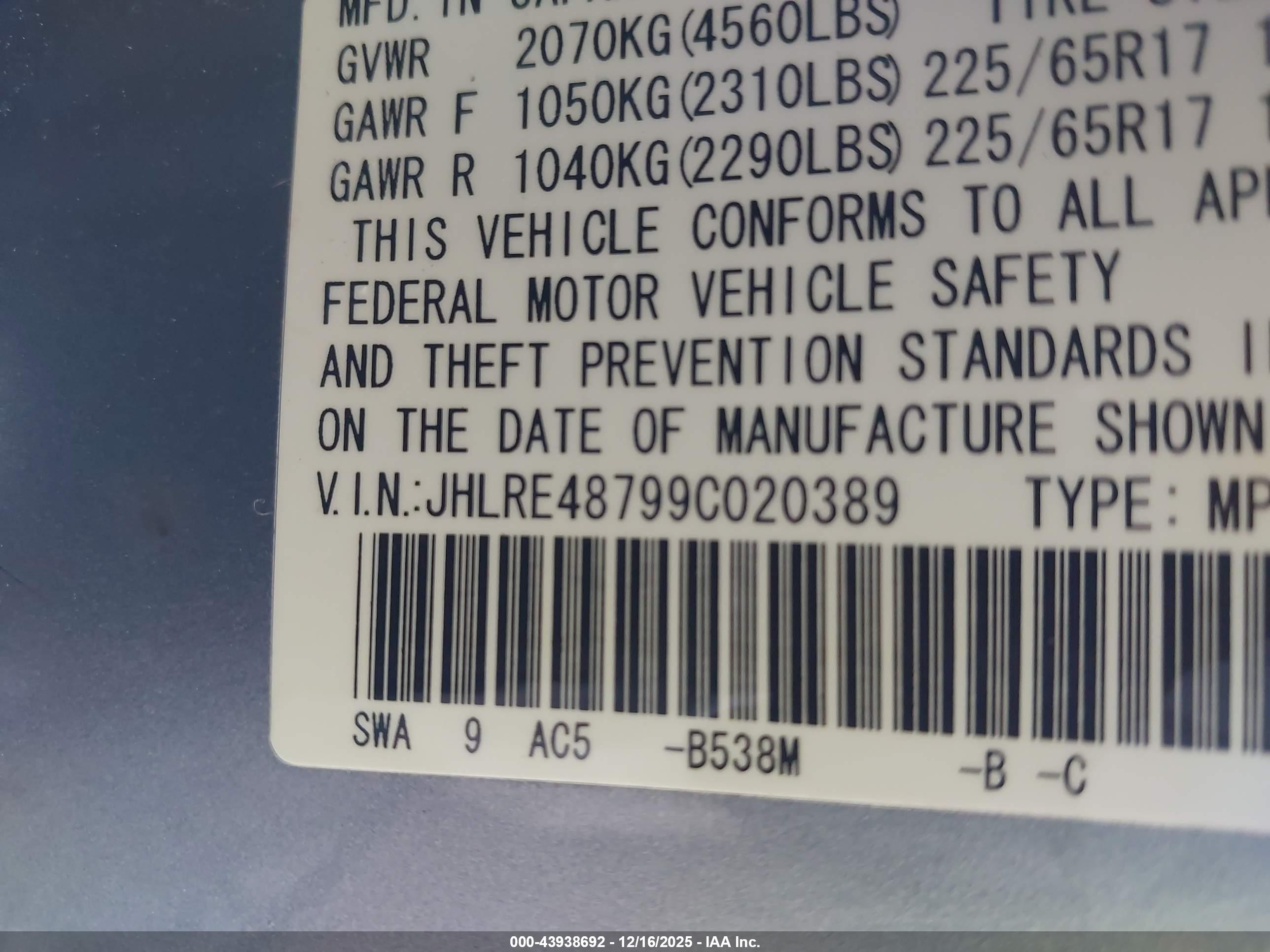 HONDA CR-V image 9