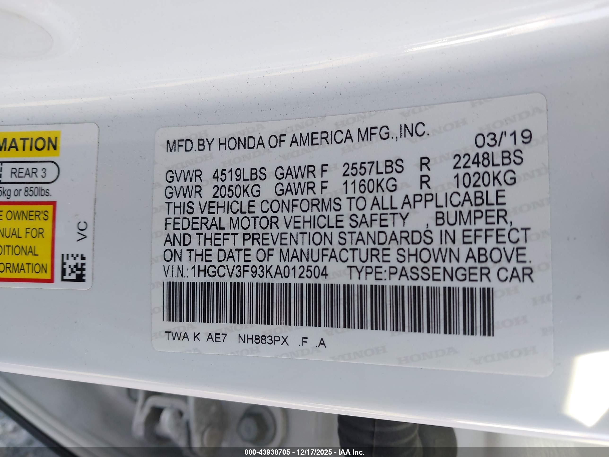 HONDA ACCORD image 9