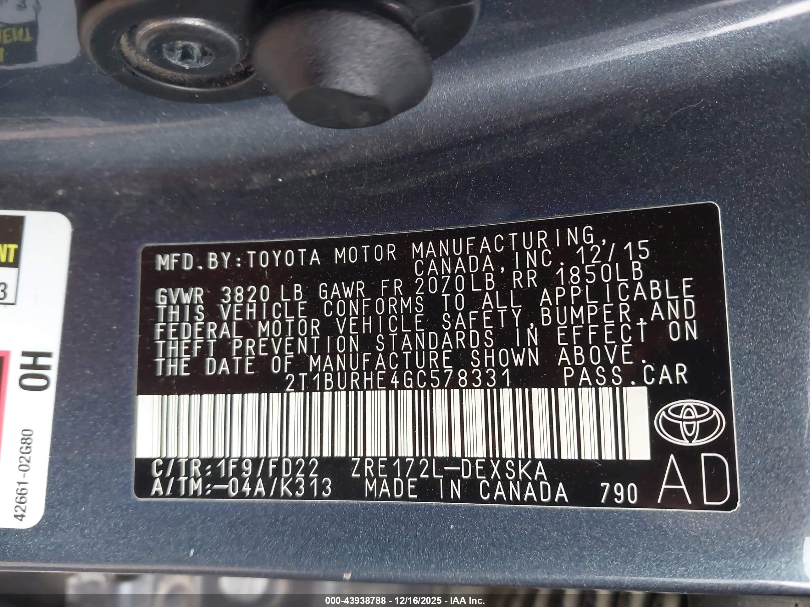 TOYOTA COROLLA image 9