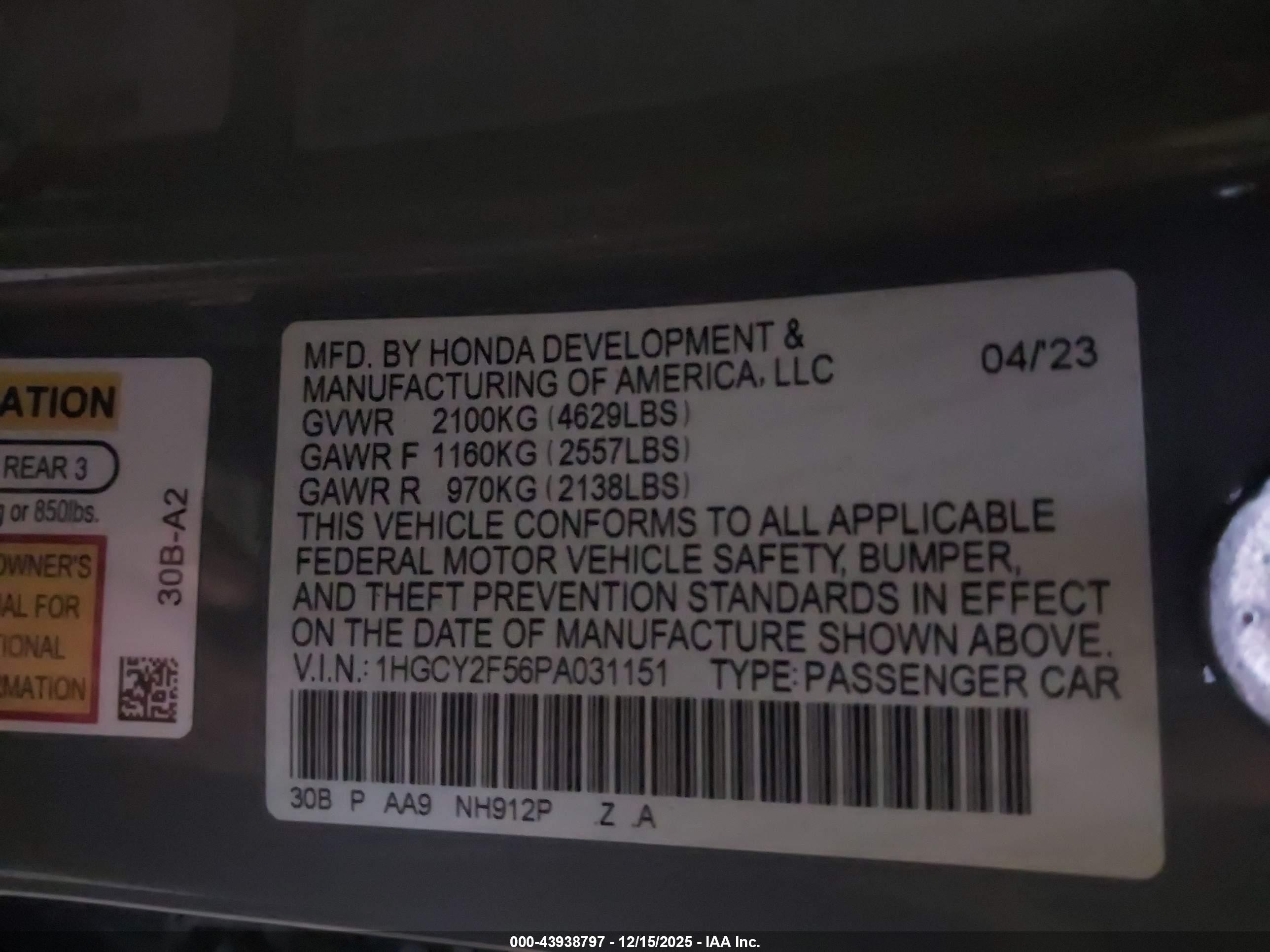 HONDA ACCORD image 9