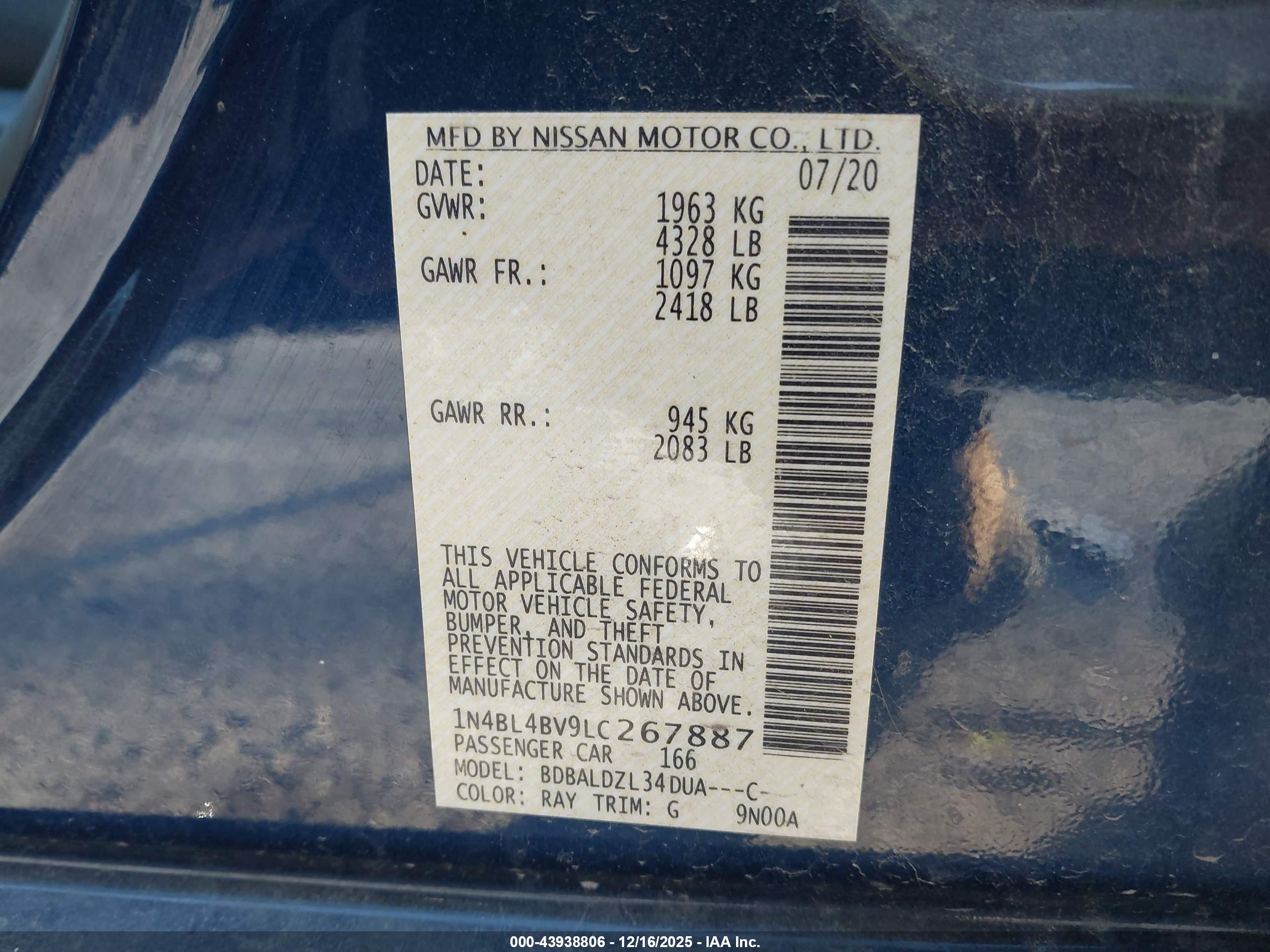 NISSAN ALTIMA image 9