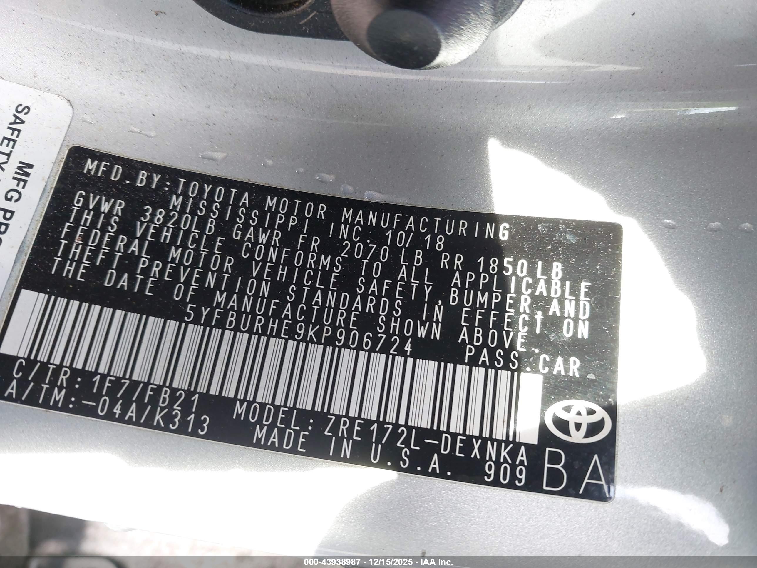 TOYOTA COROLLA image 9