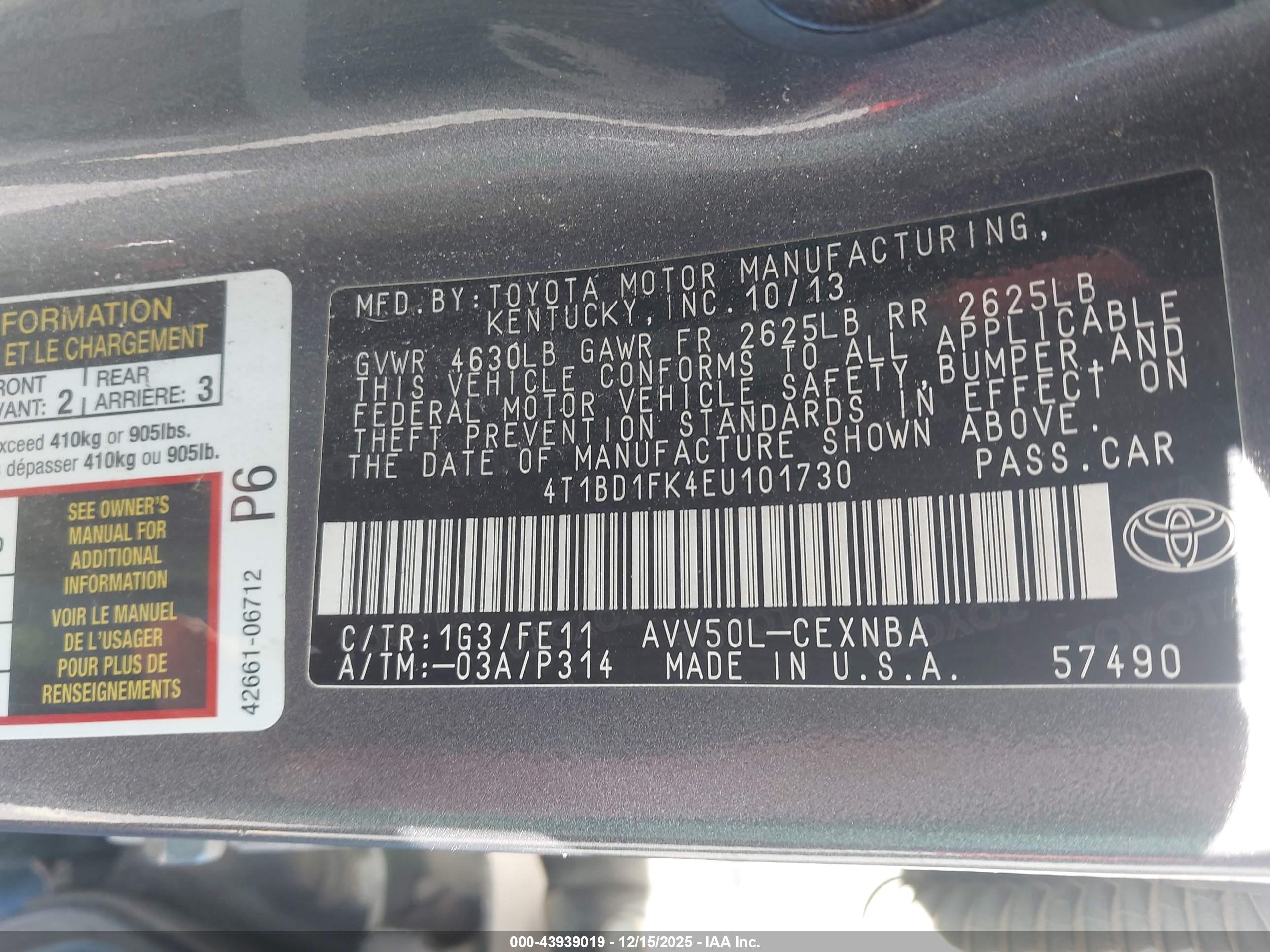 TOYOTA CAMRY image 9